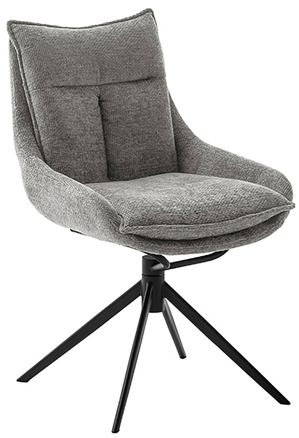 MCA furniture Esszimmerstuhl »PARKER«, Strukturstoff, (2er-Set), drehbar 360°, Dreh- & Schwingfunktion, Belastbarkeit 120 kg