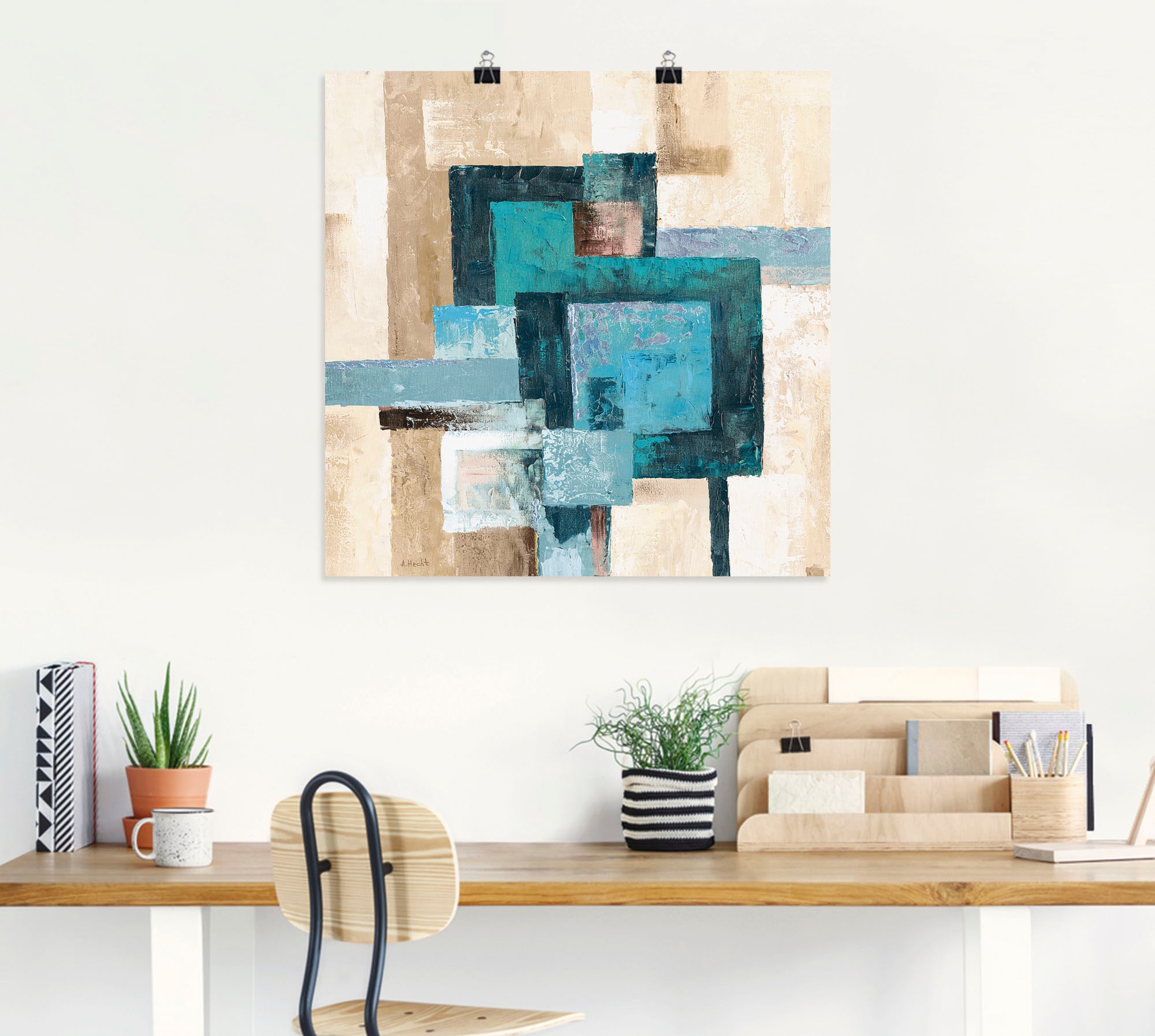 Artland Wandbild »Abstrakte Karos« Muster 1 Stk. tlg. als Leinwandbild, Poster in verschied. Größen