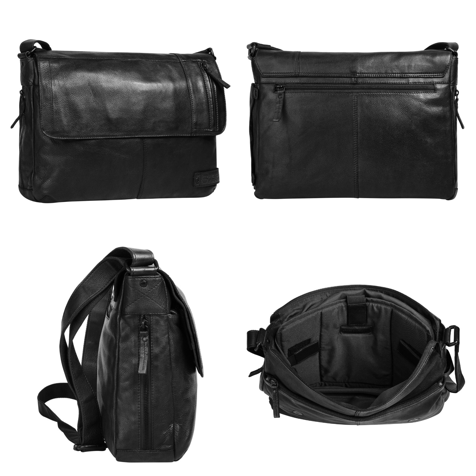 Spikes & Sparrow Messenger Bag, echt Leder