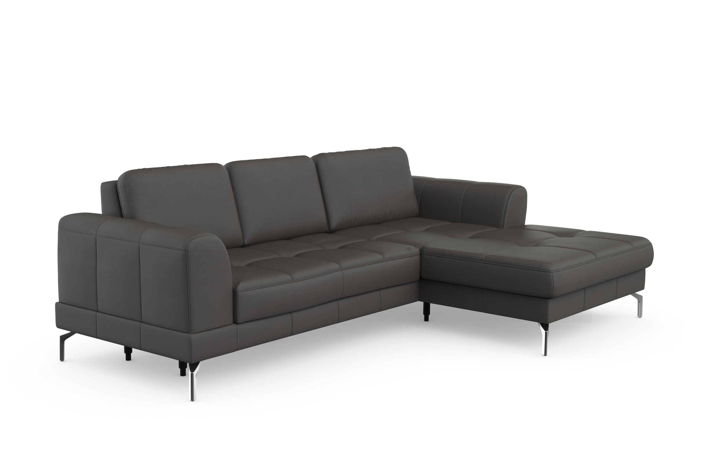 sit&more Ecksofa »Bendigo L-Form«, inklusive Sitztiefenverstellung, Bodenfreiheit 15 cm, 2 Fußfarben