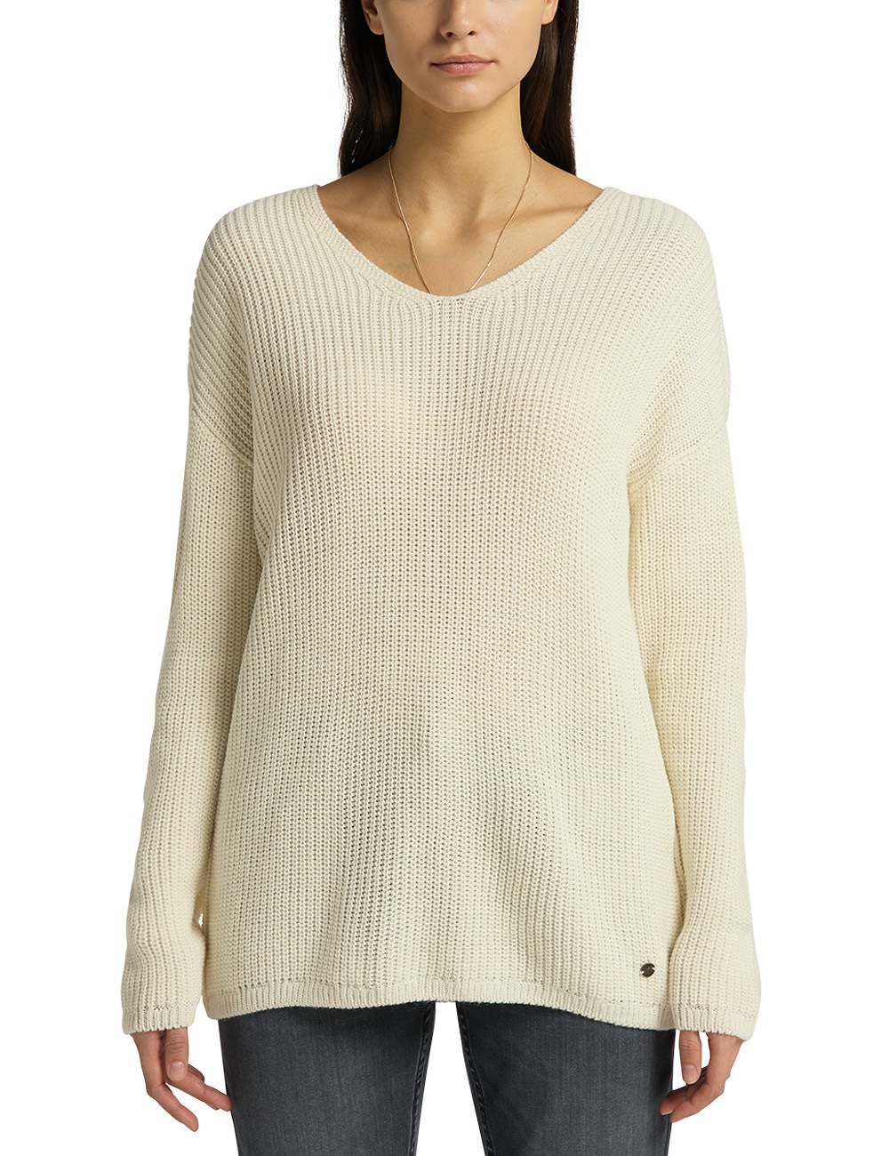 MUSTANG Sweater »Carla V Chunky Rib«