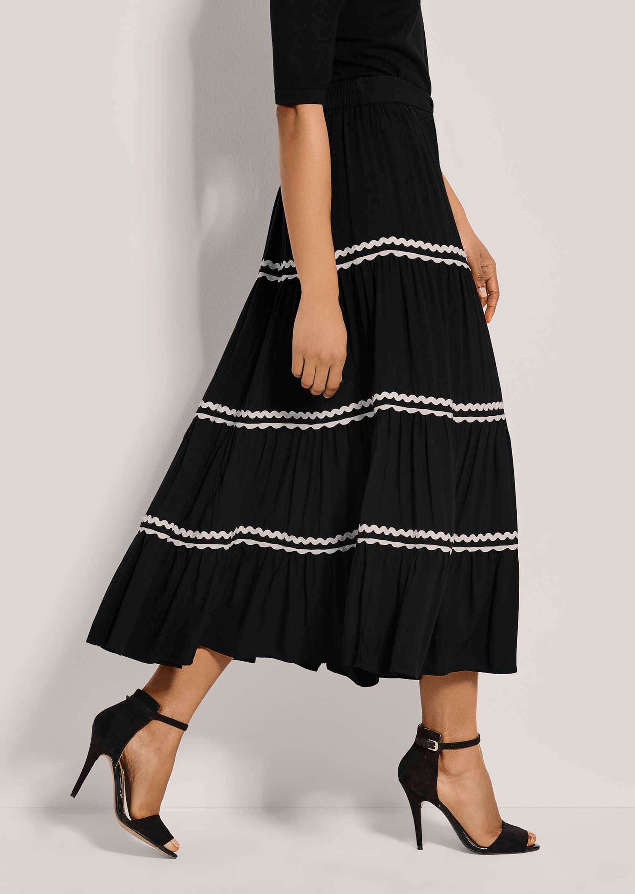 MADELEINE Midirock »Rock Langer Stufenrock zum Schlüpfen«