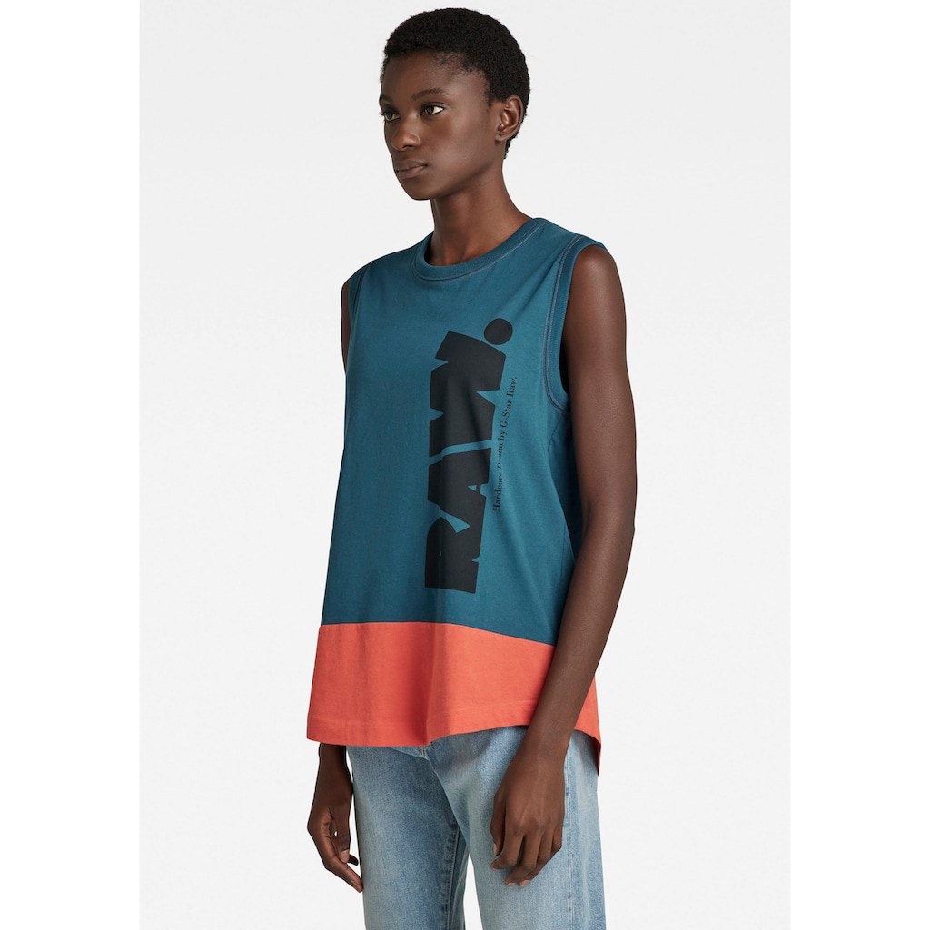 G-Star RAW T-Shirt »T-Shirt Lash color block tank to«