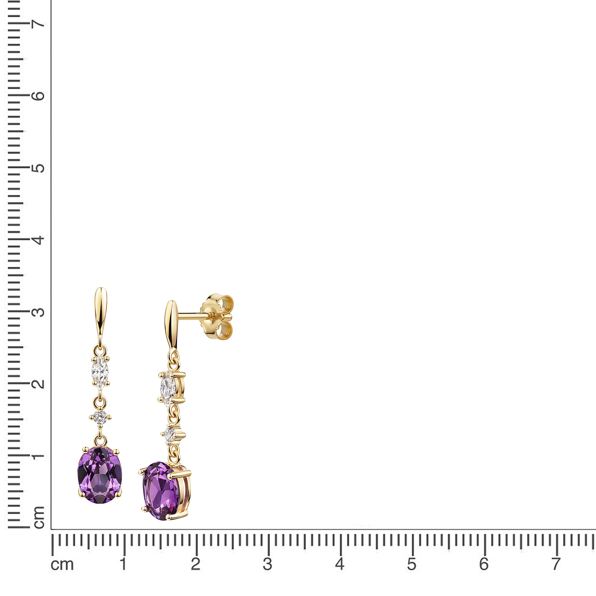 Firetti Paar Ohrstecker »Schmuck Geschenk Silber 925 Ohrschmuck Ohrringe« mit Alexandrit (synth.), Zirkonia (synth.)