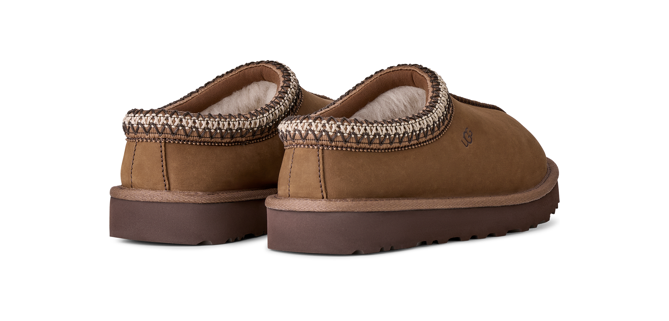 UGG Pantoffel »W TASMAN NUBUCK«  Slipper, Schlupfschuh mit Textilborde im Ethno-Style