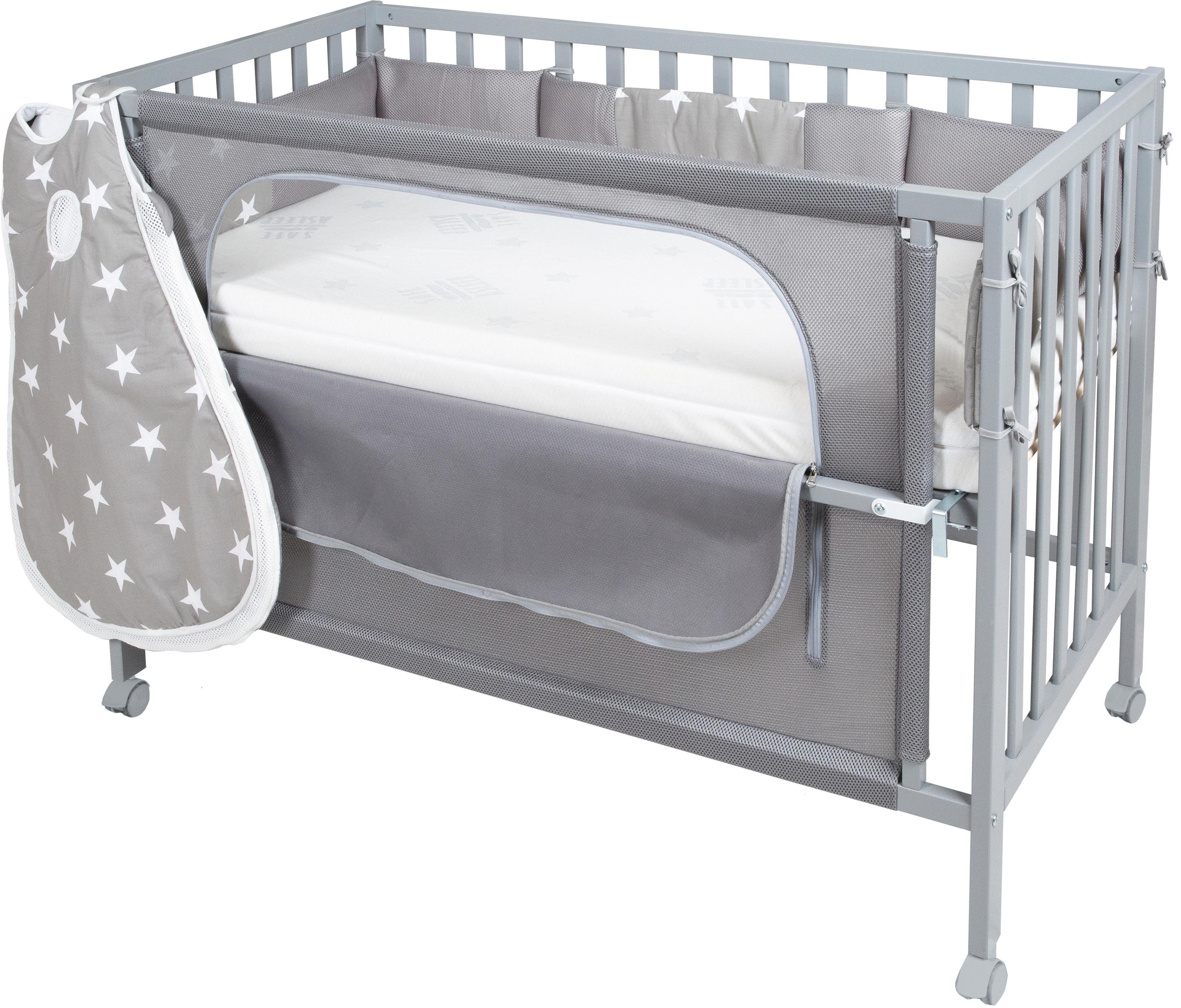roba® Babybett »Room Bed, safe asleep®, Little Stars«, (4 tlg.)