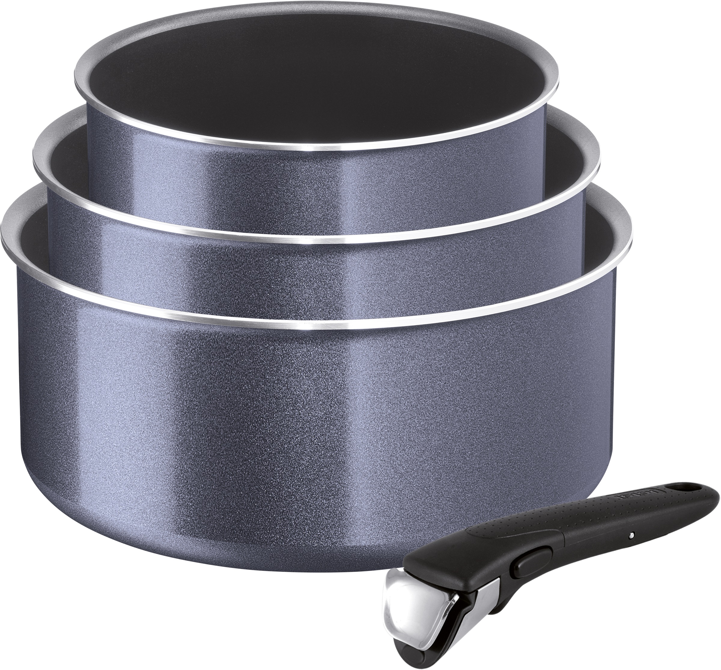 Tefal Topf-Set »Ingenio Elegance«, Aluminium, (Set, 4 tlg.), abnehmbarer Griff, Antihaft-Versiegelung