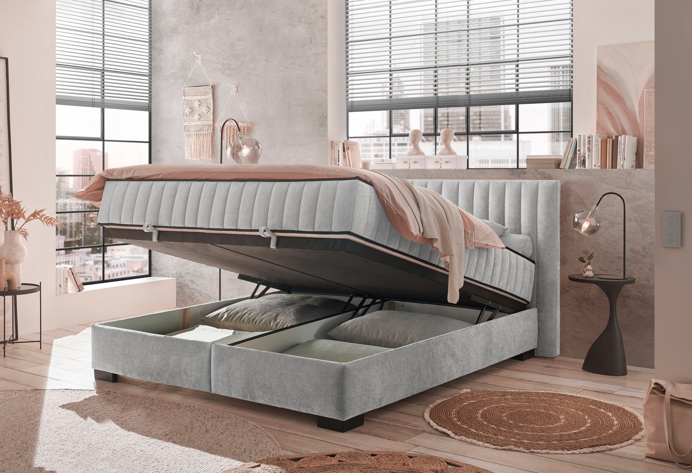 ED EXCITING DESIGN Boxbett »Nagol«, mit Bettkasten, mit Wendematratze, erhältlich in verschiedenen Breiten