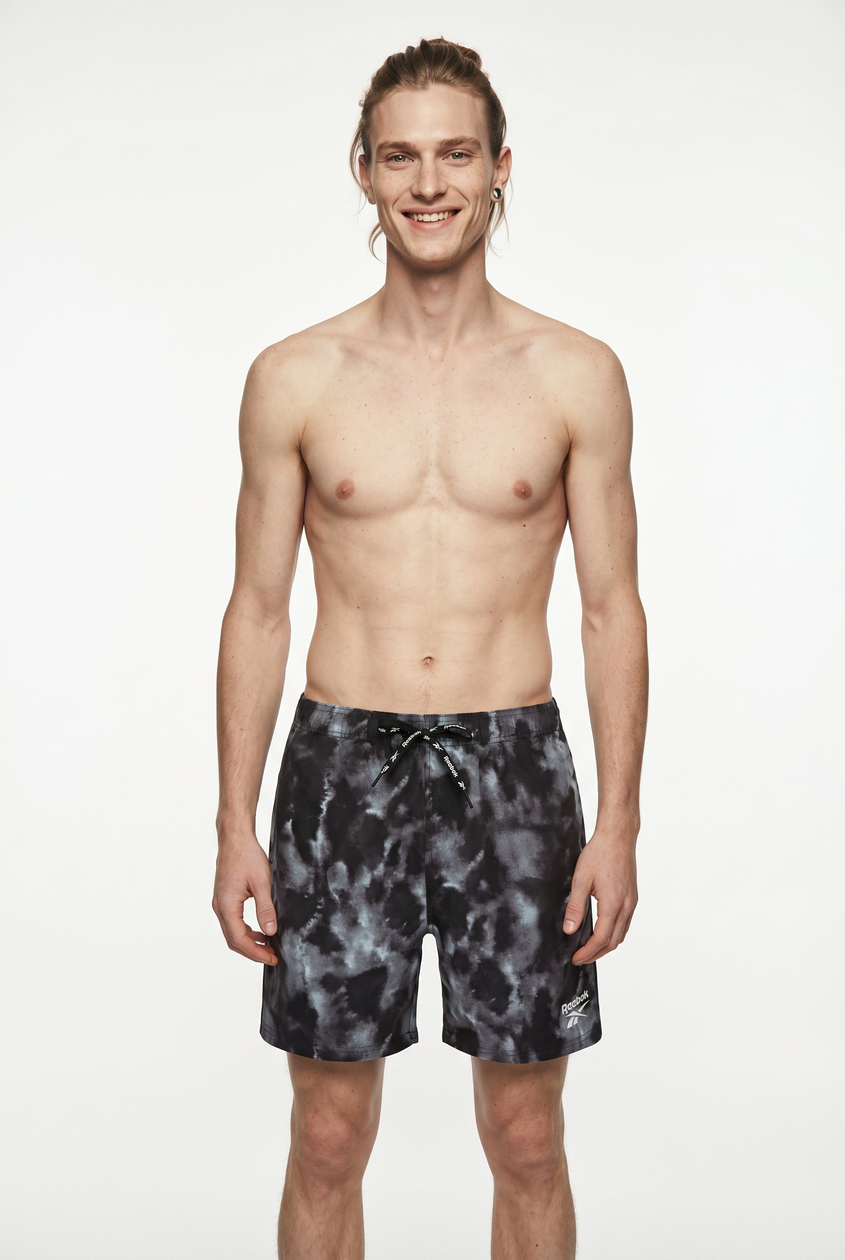 Reebok Badeshorts »Milan« 1 Stk. mit Kordelzug und elastischem Bund, Tie-Dye-Look , schnell trocknend