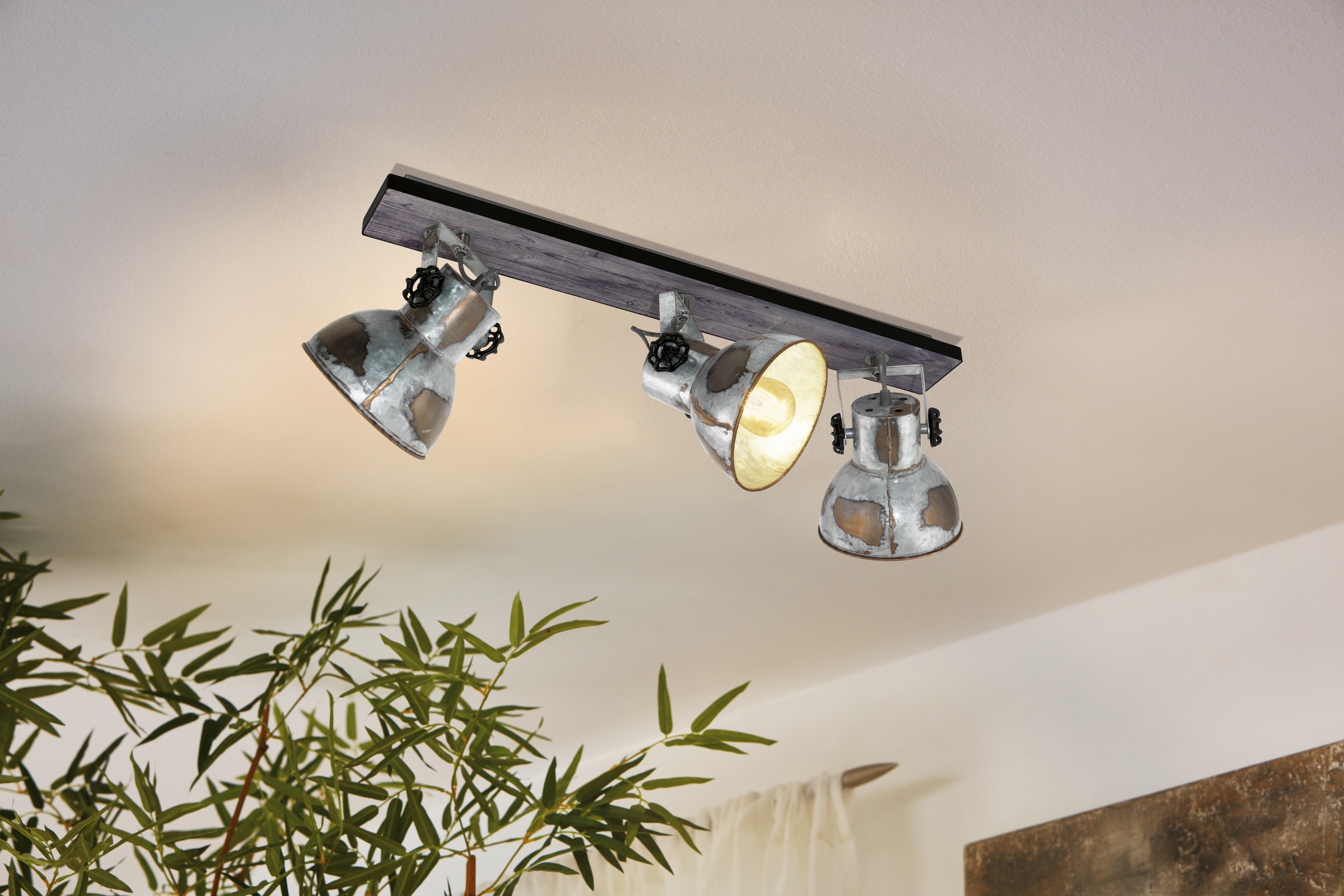 EGLO Deckenspot »BARNSTAPLE«, 3 flammig, Leuchtmittel E27 | ohne Leuchtmittel, Deckenlampe