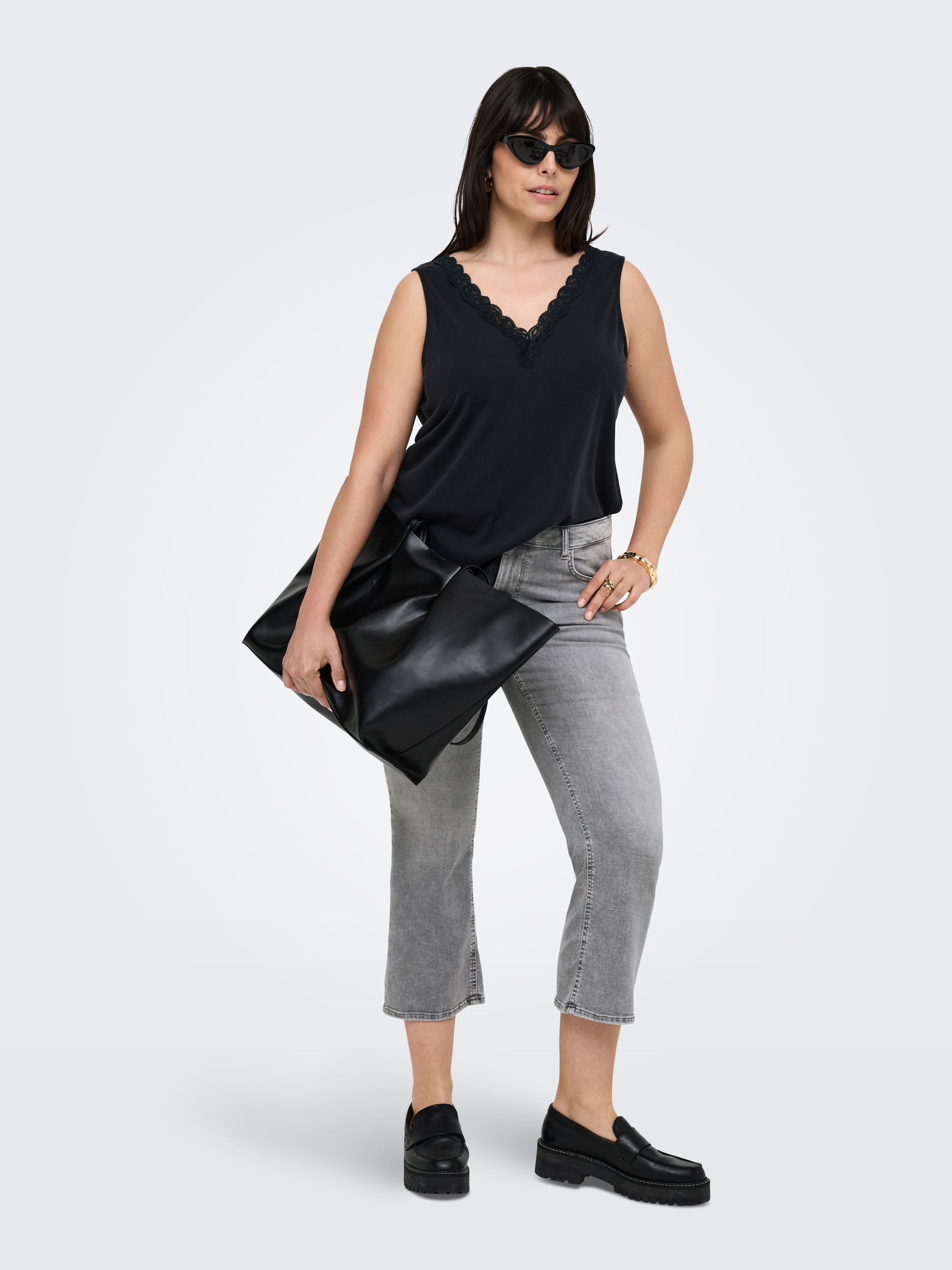 ONLY CARMAKOMA 7/8-Jeans »CARWILLY REG SK CROPPED FLARE DNM TAI01«