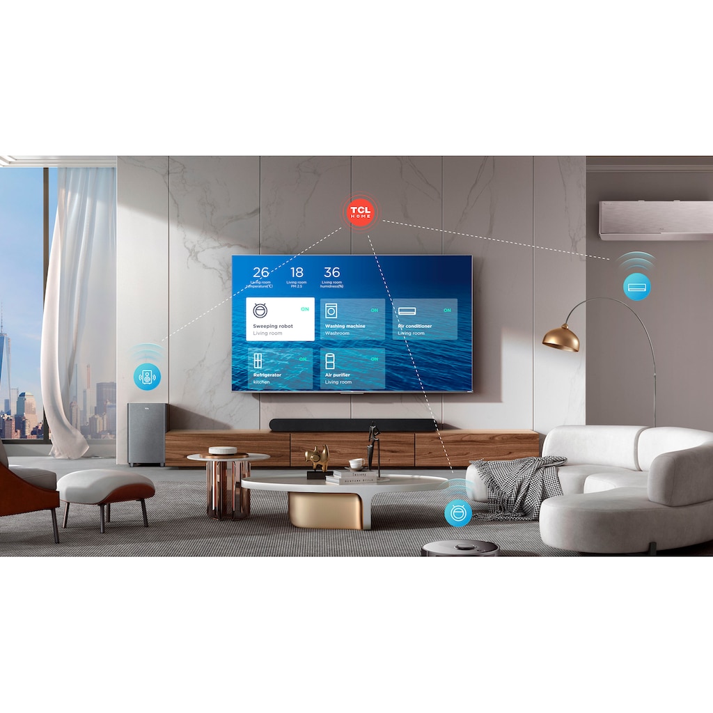 TCL QLED-Fernseher »55C731X2«, 139 cm/55 Zoll, 4K Ultra HD, Smart-TV-Google TV