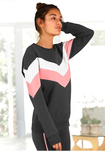H.I.S Sweatshirt, mit Kontraststreifen an Vorderseite und Ärmeln kaufen