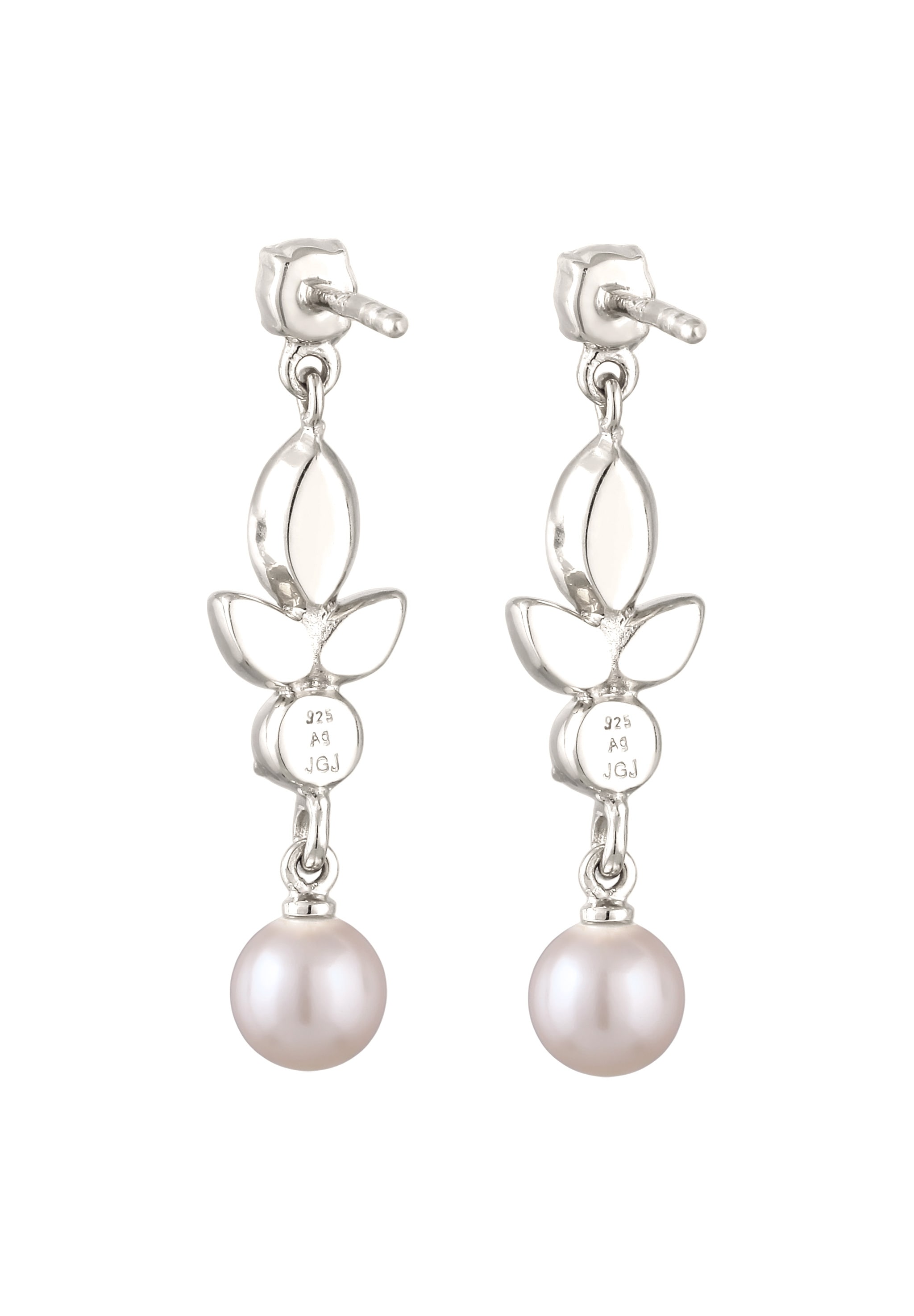 Elli Paar Ohrstecker »Ohrringe Ohrstecker mit Perlen von Swarovski® Weiß 925 Sterling Silber«
