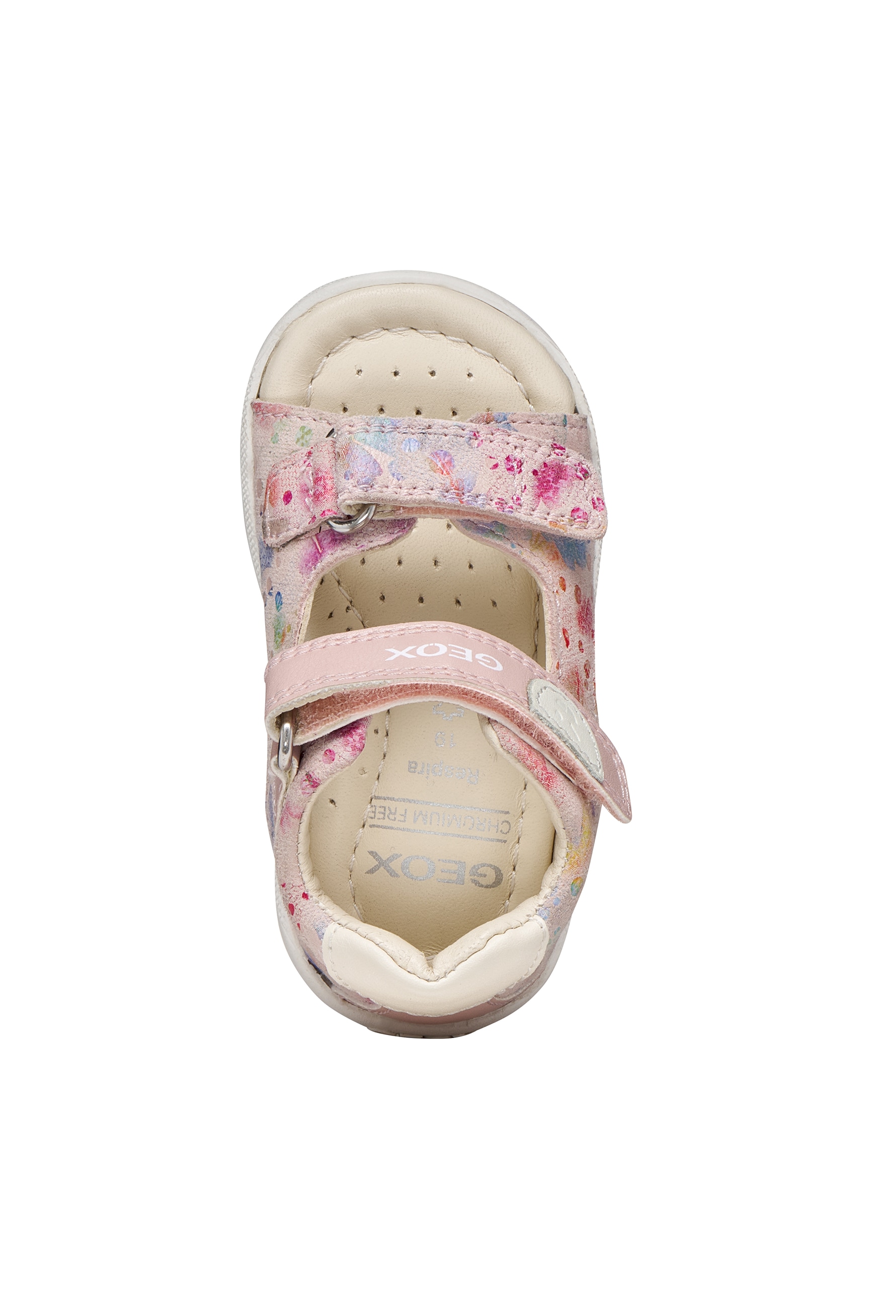 Geox Lauflernschuh »B SANDAL MACCHIA GIR«  Babyschuh mit Klettverschluss, Größenschablone zum Download