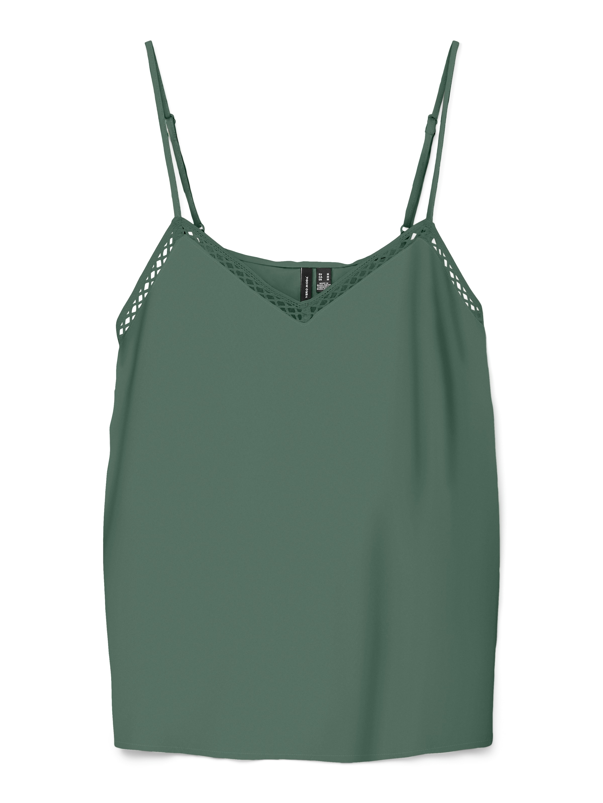 Vero Moda Spaghettitop »VMMENNY LACE SINGLET WVN GA« Viskose, regular fit