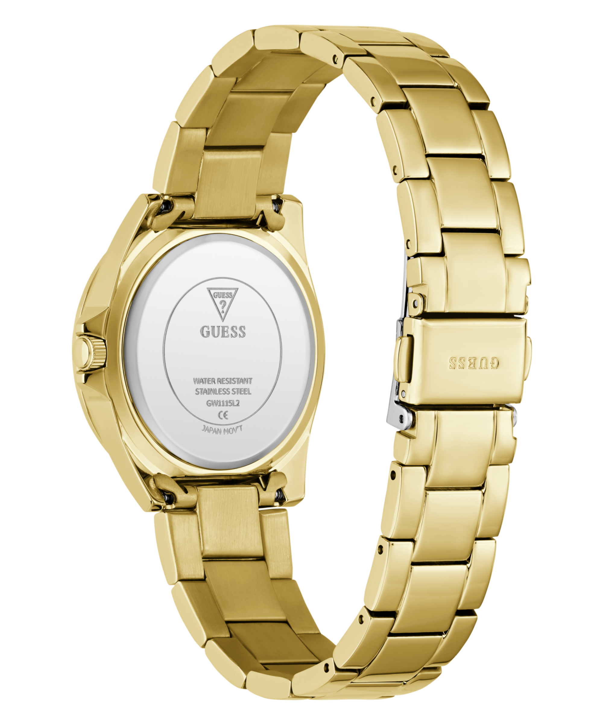 Guess Quarzuhr »OPALINE« Armbanduhr, Damenuhr, Edelstahlarmband, analog, Tag