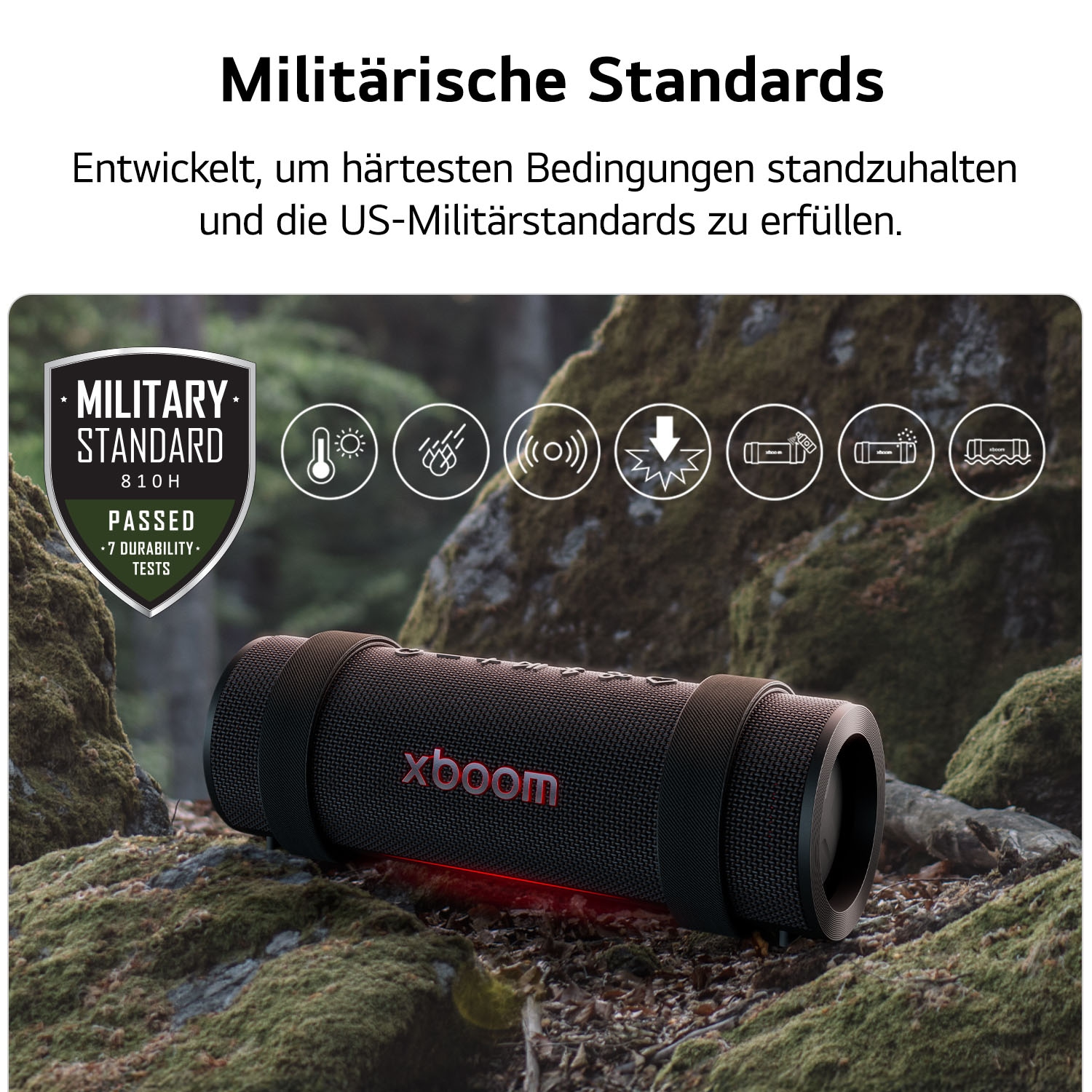 LG Bluetooth-Speaker »xboom GRAB« 1.1 (Bluetooth Apple Siri | Beleuchtungseffekte | EQ Modi | Extra Bass | Google Assistant | Lautstärkeanpassung | Multipoint Anbindung | Wireless Party Connect 30 W)