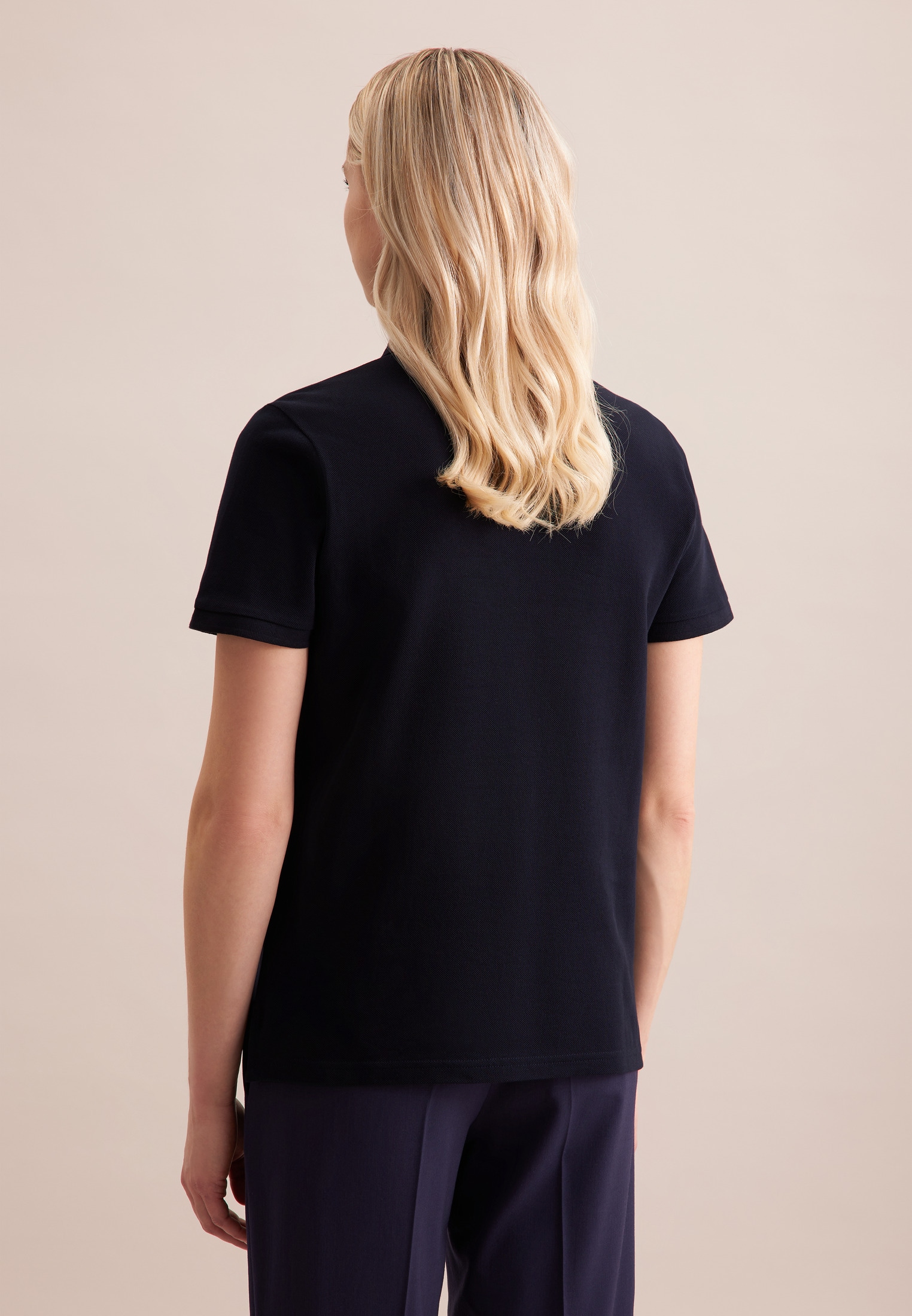seidensticker Poloshirt »Schwarze Rose«, Kurzarm Kragen Uni