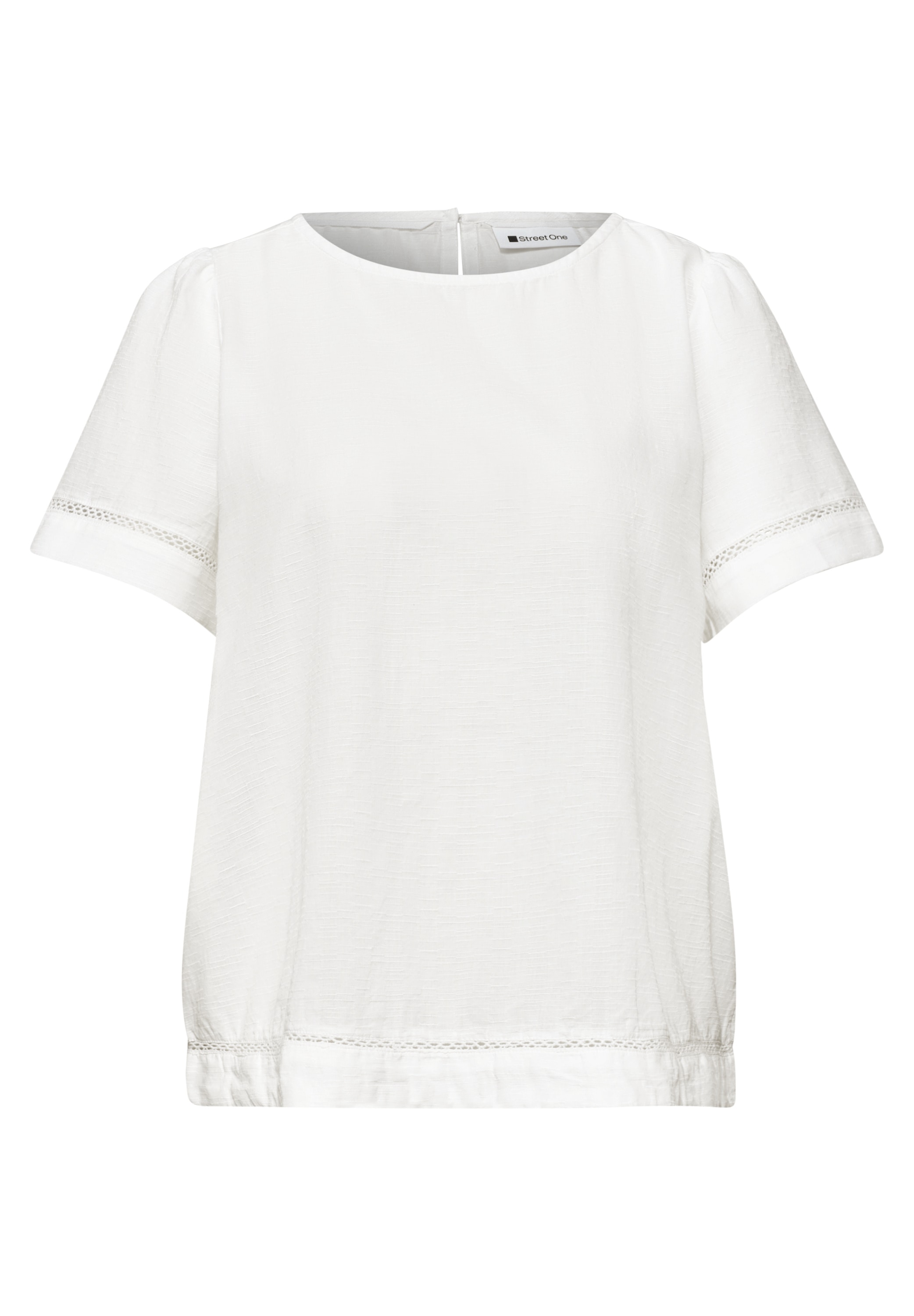 STREET ONE Kurzarmbluse Sommershirt mit Tape-Details