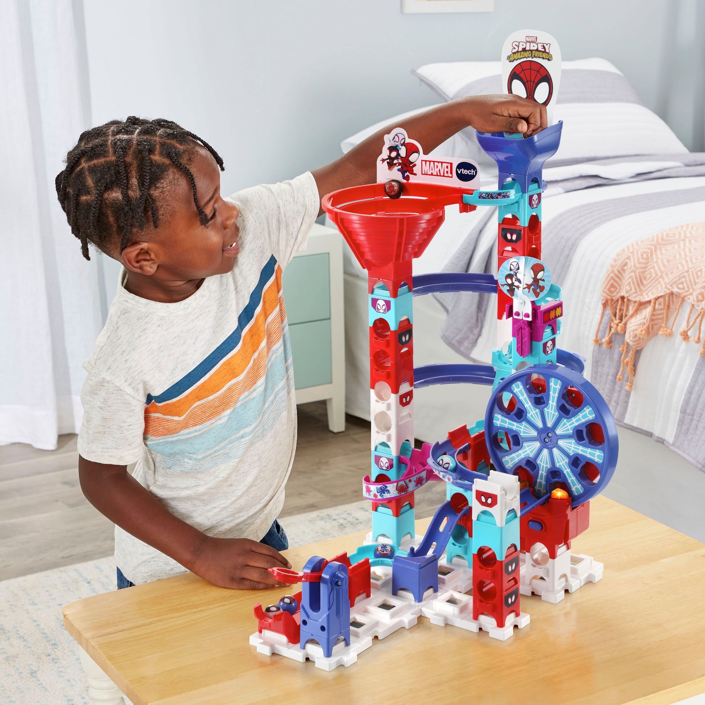 Vtech® Kugelbahn »MarbleRush - Spidey Super Spin Challenge SP300 E«, mit Licht und Sound
