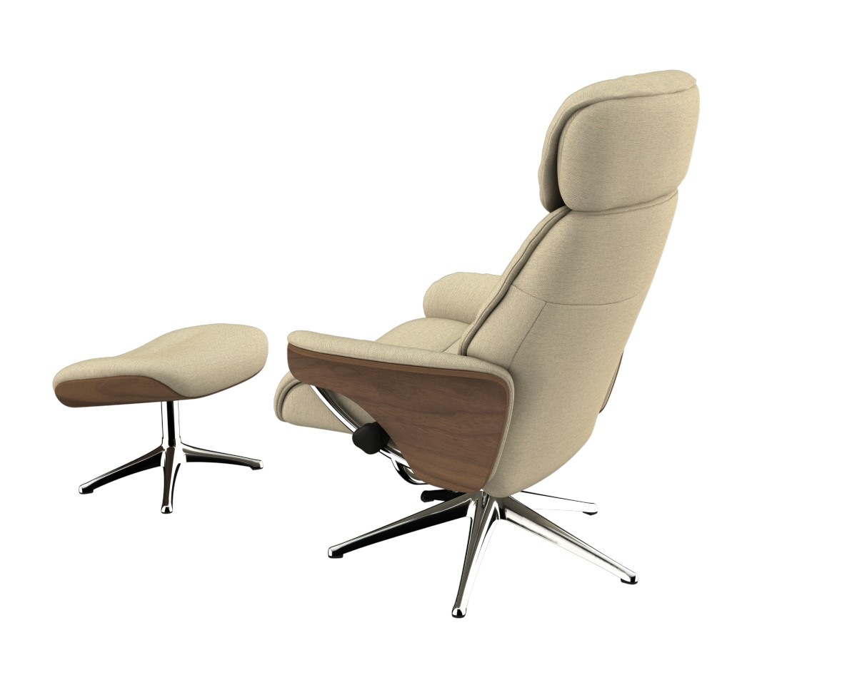FLEXLUX Relaxsessel »Aarhus, Gepolsterter Funktionssessel, Skandinavisch design, Armlehnen«, Relaxfunktion & Kopf- Rückenverstellung