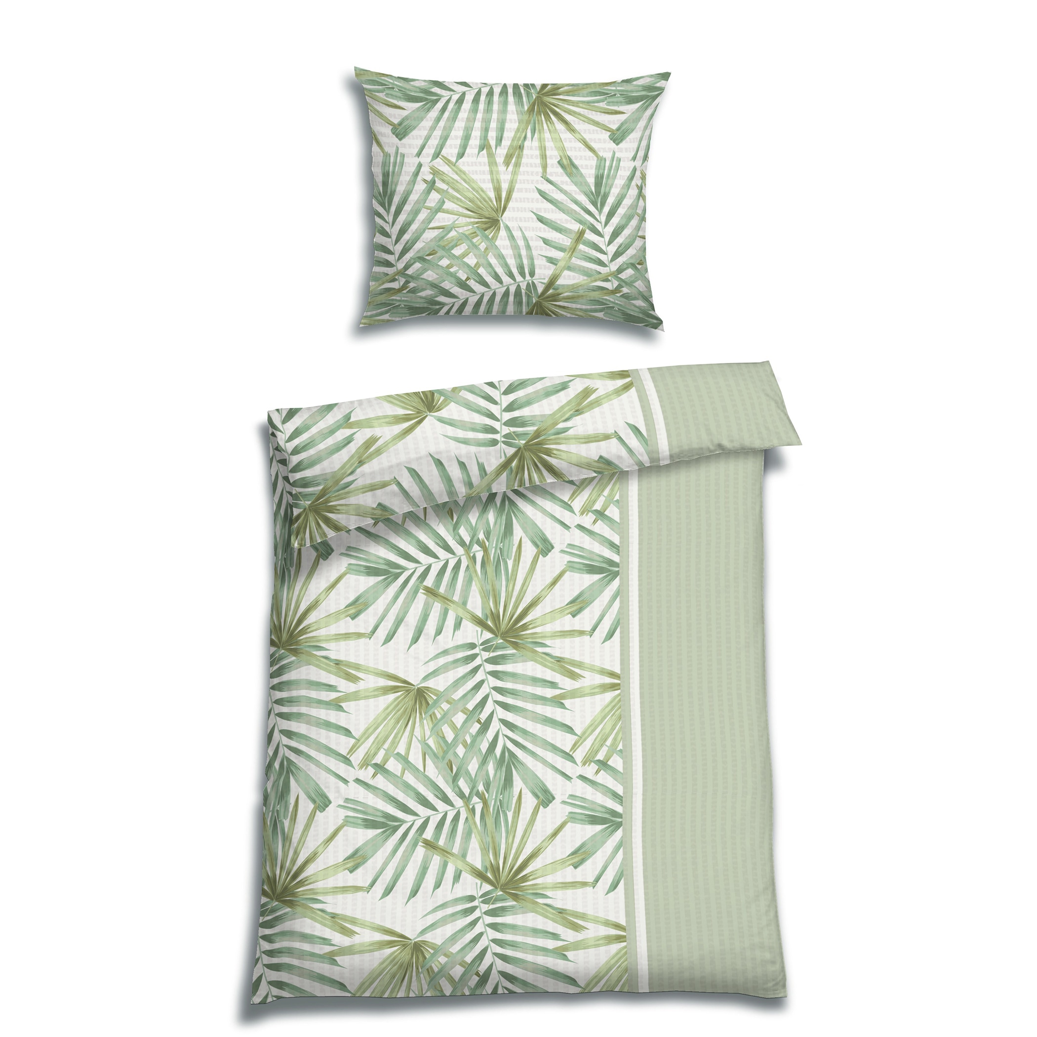 Florella Bettwäsche »»Selka salbei« Soft-Touch Seersucker,  50% Baumwolle, 50% Viskose«