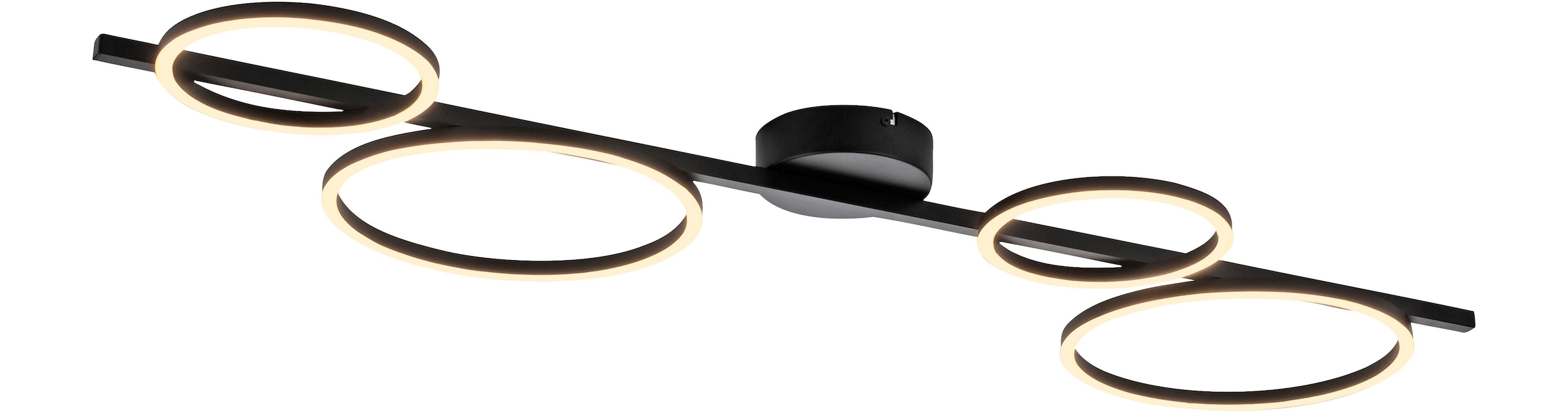 Just Light Deckenleuchte »MINI RITUS« LED-Board 1 Stk. Warmweiß LED in schwarz, Größe Ø 0 cm Höhe: 7 cm