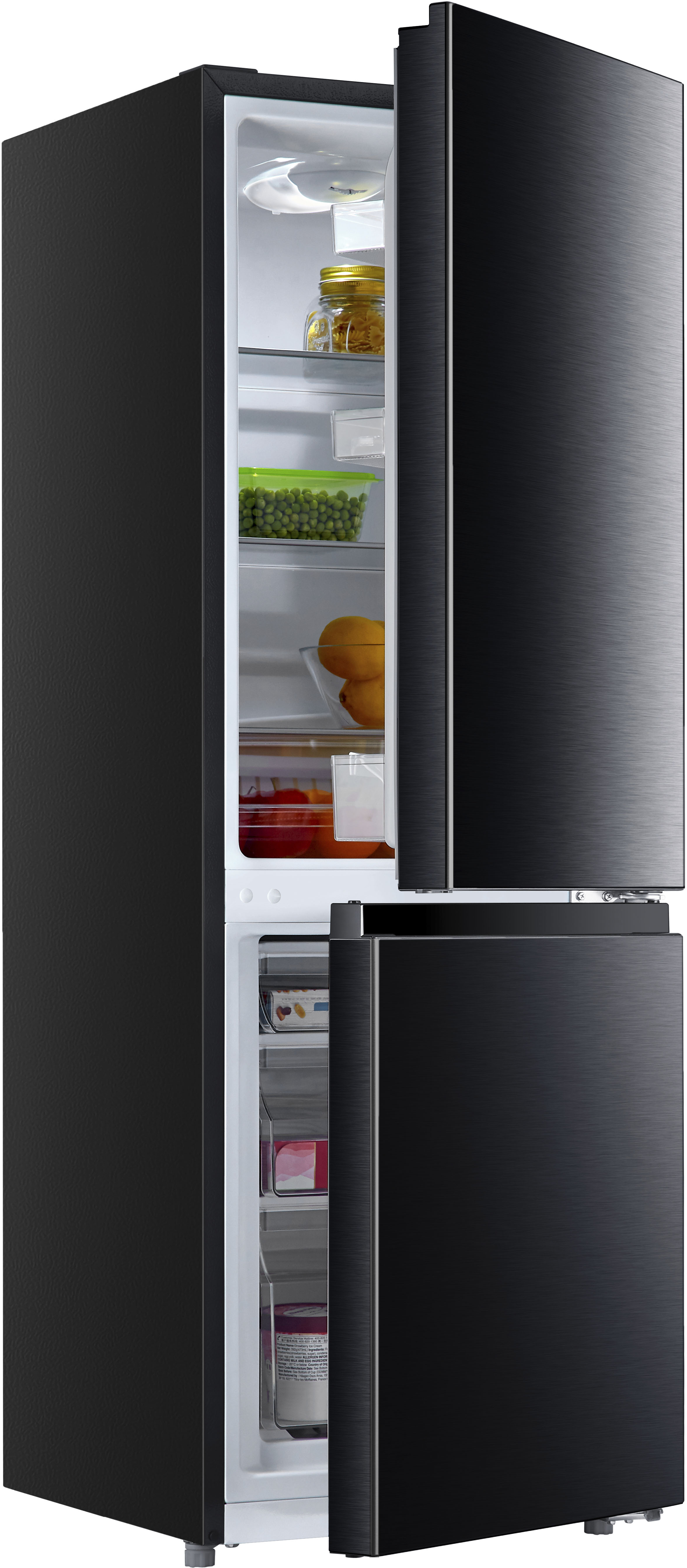 Hanseatic Kühl-/Gefrierkombination »HKGK14349BBI« 143 cm hoch 49,5 cm breit in silberfarben