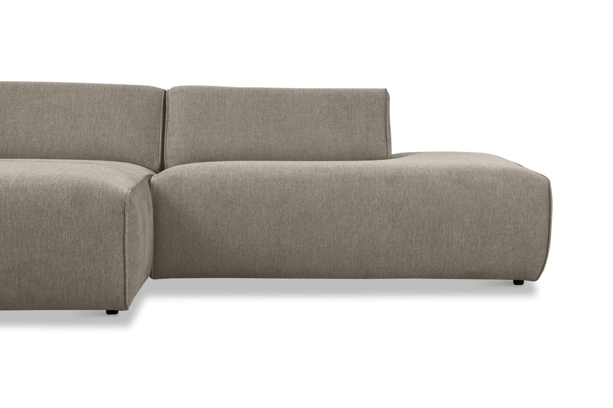 andas Ecksofa »Noord mit Kedernaht, Breite 227 cm, L-Form« Cord, Struktur, Webstoff, mit Wellenunterfederung, Massivholzrahmen