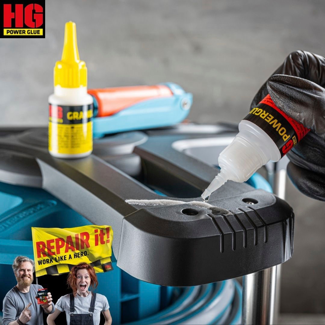 HG Klebstoff »PowerGlue«, XXL-Profikoffer, die Schweissnaht aus der Flasche