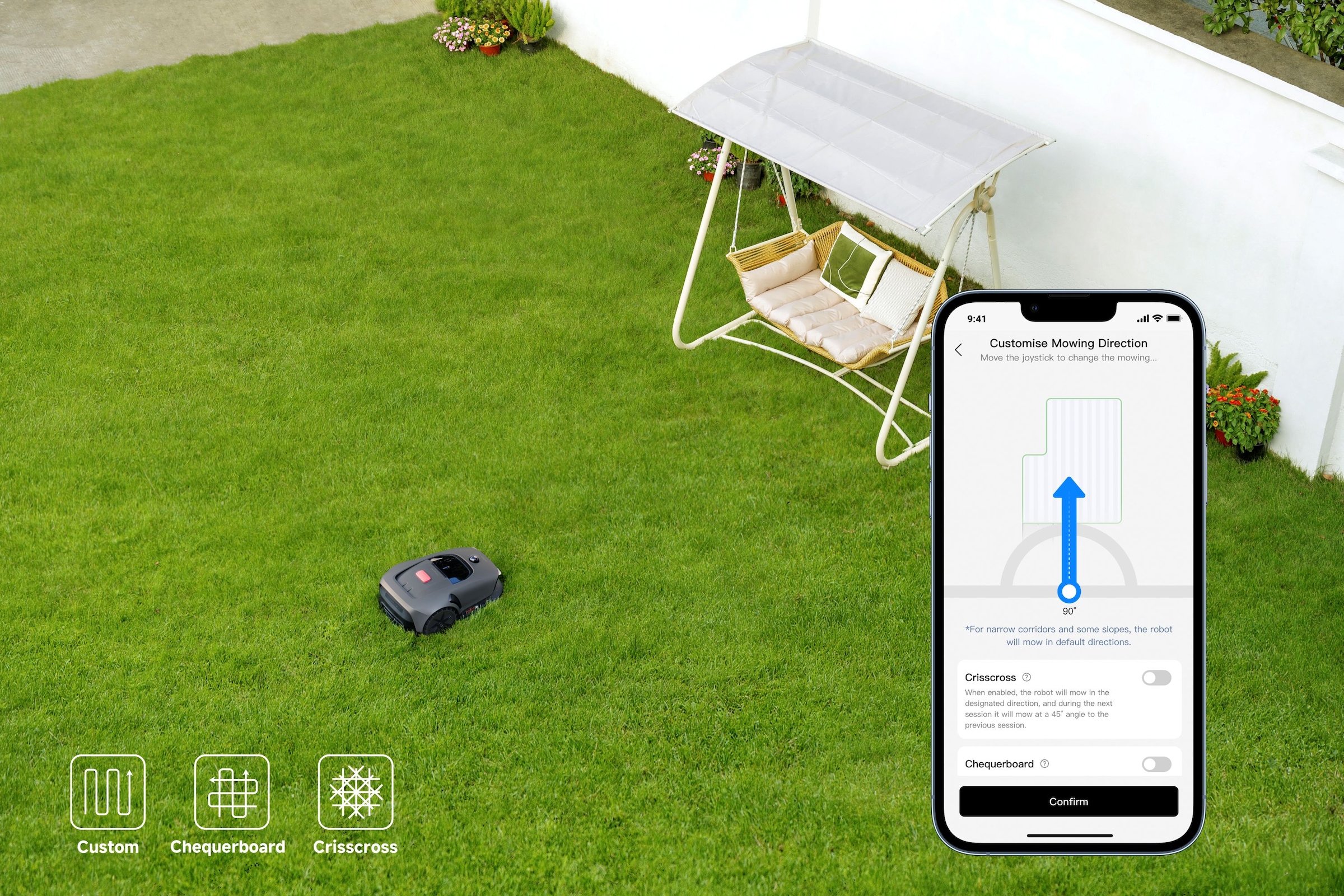 Mova Rasenmähroboter »»MOVA 600 Kit« Inkl. 5.Ah Zusatzakku und Ersatzklingen« mit Ladestation und umfangreichem Zubehör,   Schnitthöhe (2-6 cm)