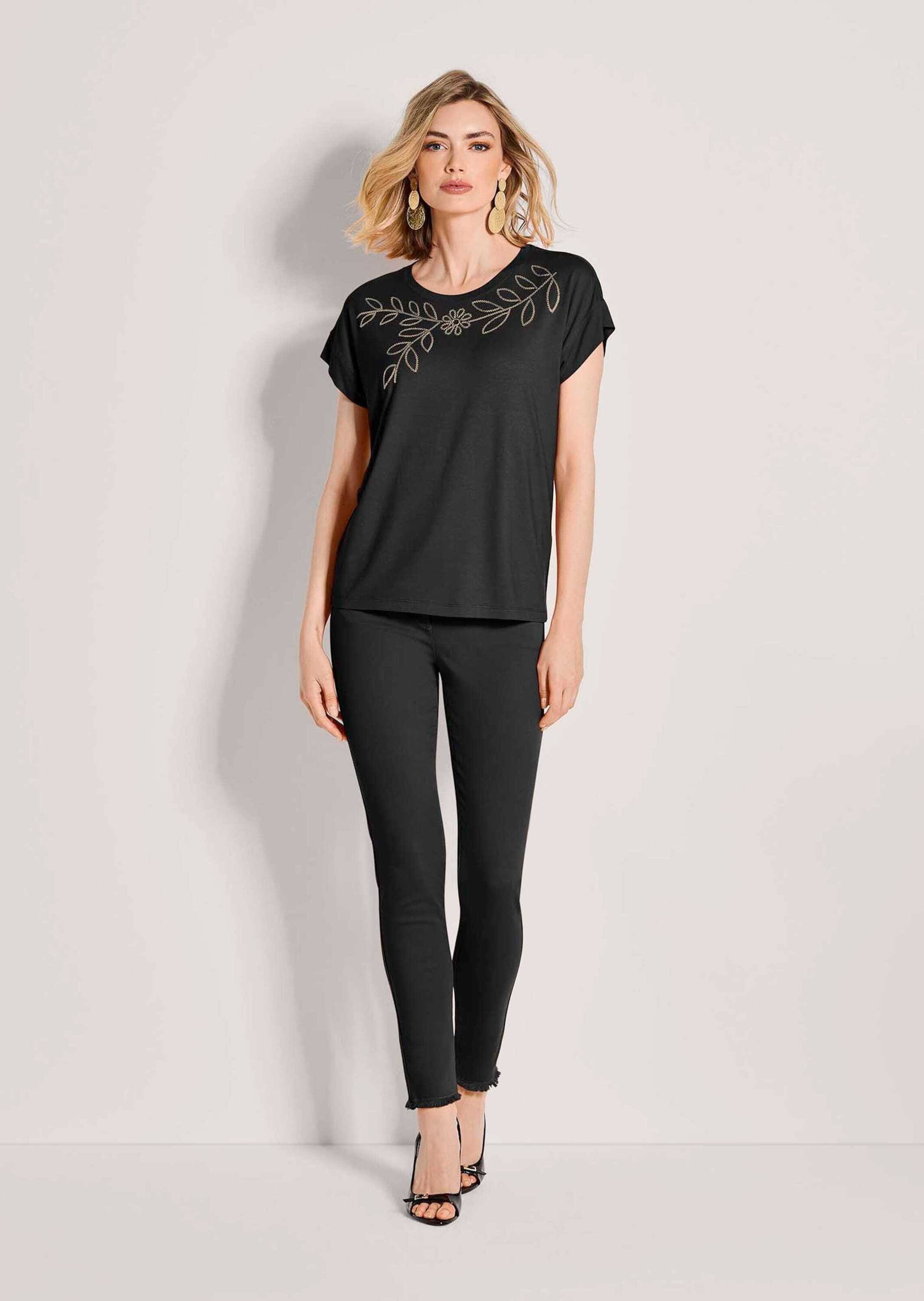 MADELEINE Kurzarmshirt »Blusenshirt Elegantes T-Shirt mit Glanzeffekten« Pailetten