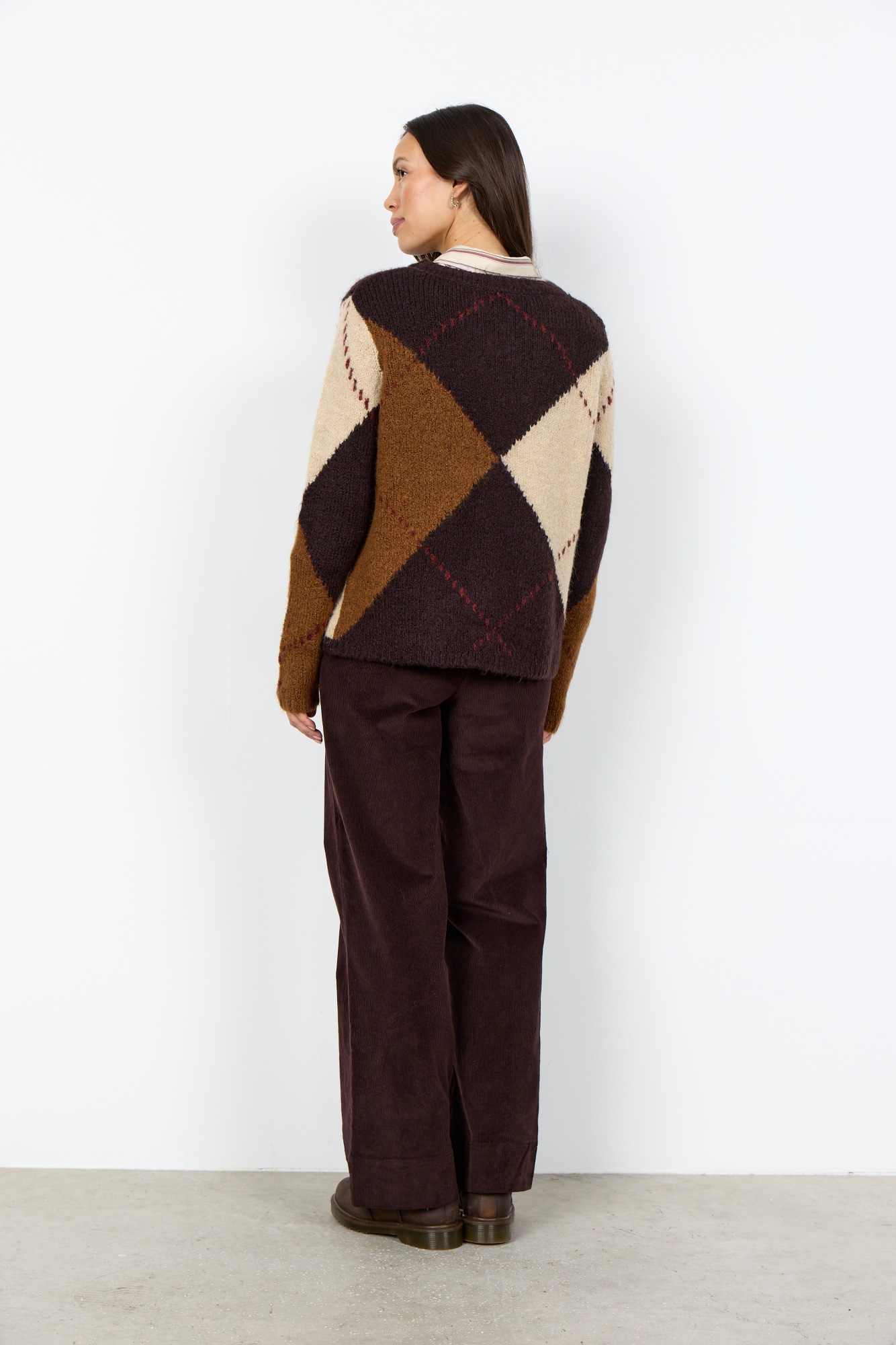 soyaconcept Strickpullover »SC-HACER 2 - YD« Materialmix, mit Argyl Strickmuster