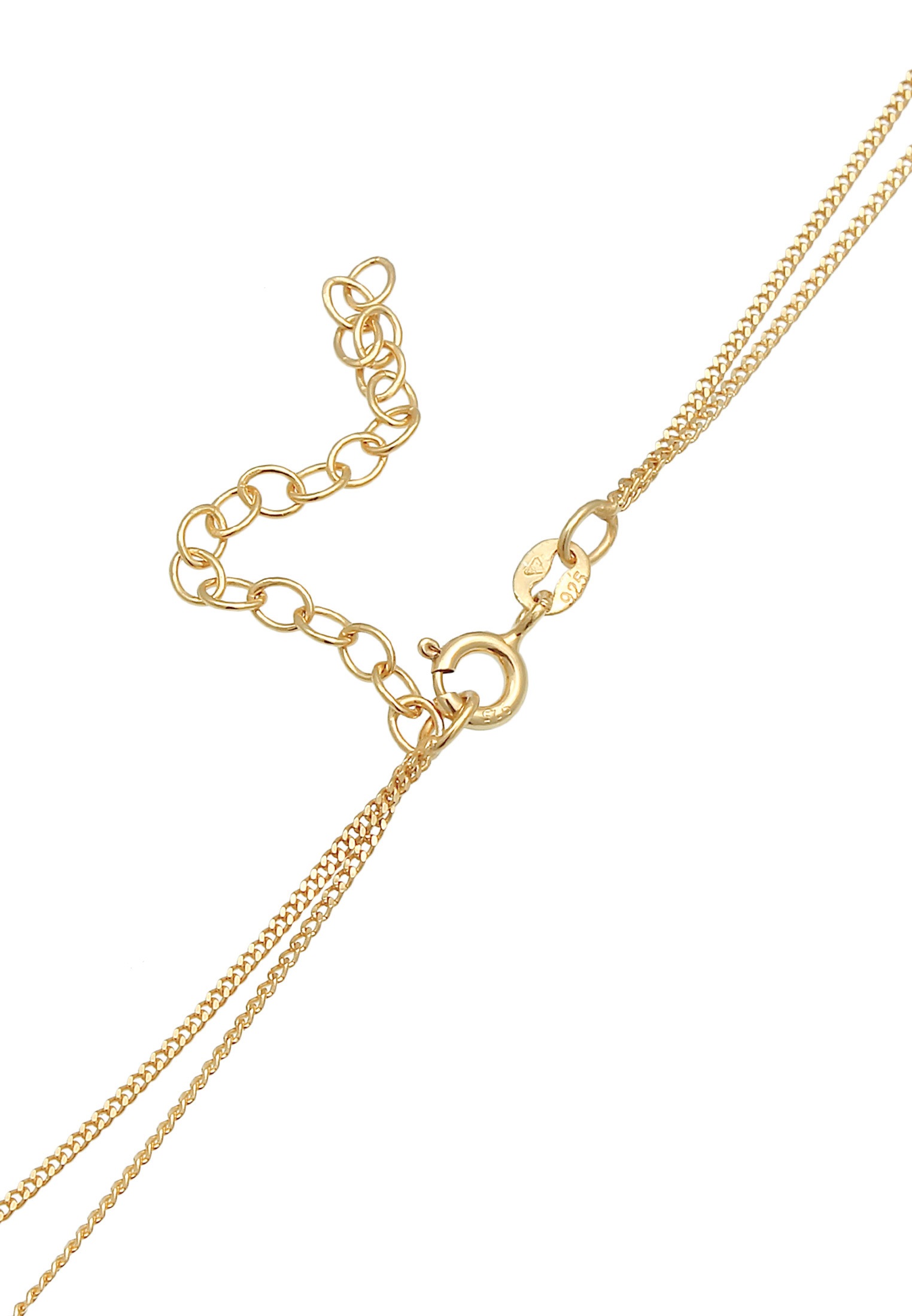 Elli Silberkette »Halskette Layer Zirkonia Kreuz Glaube 925 Silber«