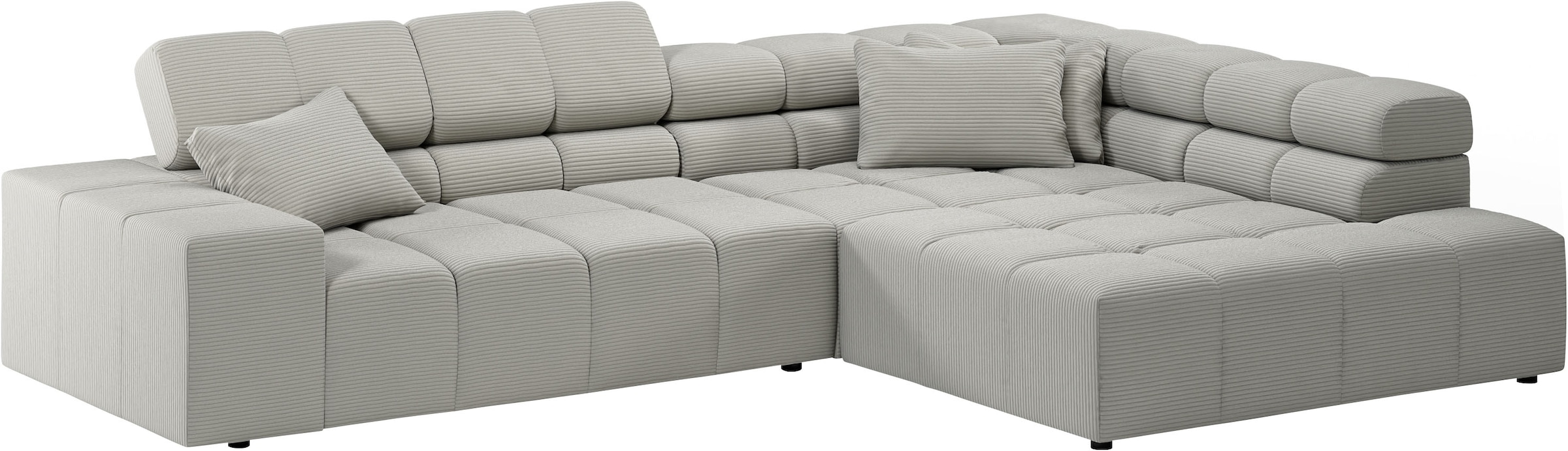 INOSIGN Ecksofa »Ancona incl. Kopfteilverstellung, OTTOs Choice, Breite 319cm, L-Form« wahlweise motorische Sitztiefenverstellung, auch in Cord + Easy Care