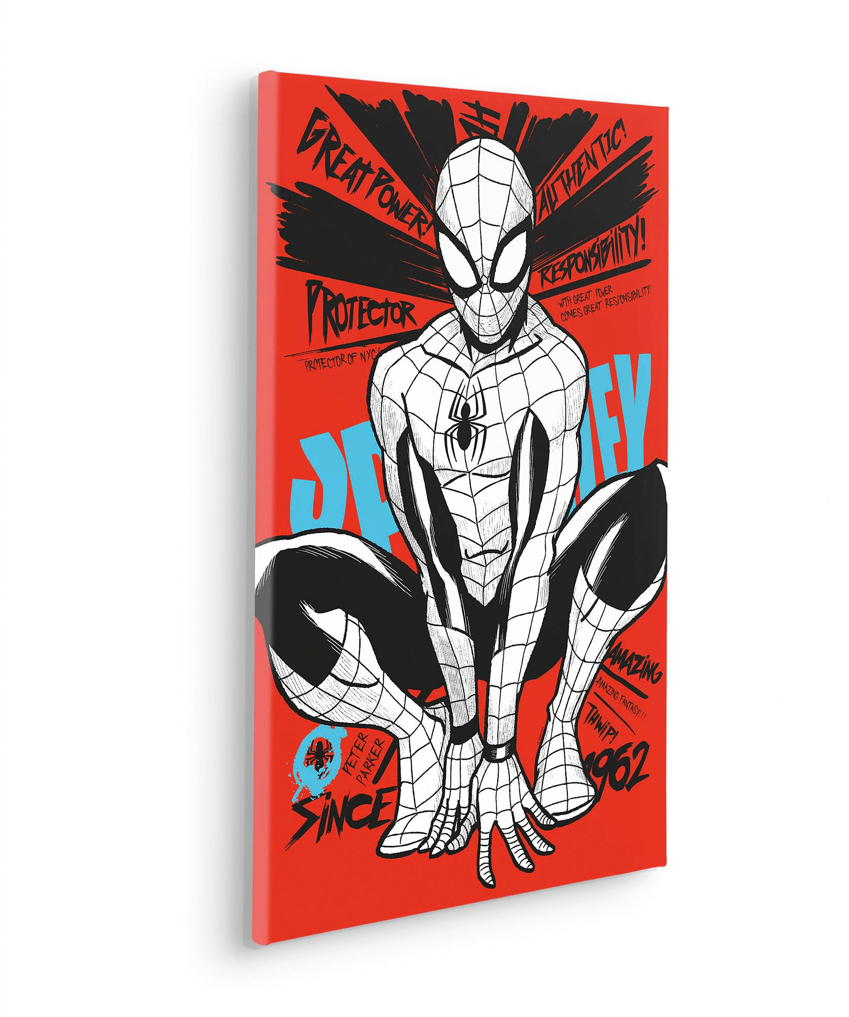 Komar Leinwandbild »Keilrahmenbild - Spider-Man Protector of NYC - Größe 40 x 60 cm«, Disney, (1 St., 40 x 60 cm (Breite x Höhe)