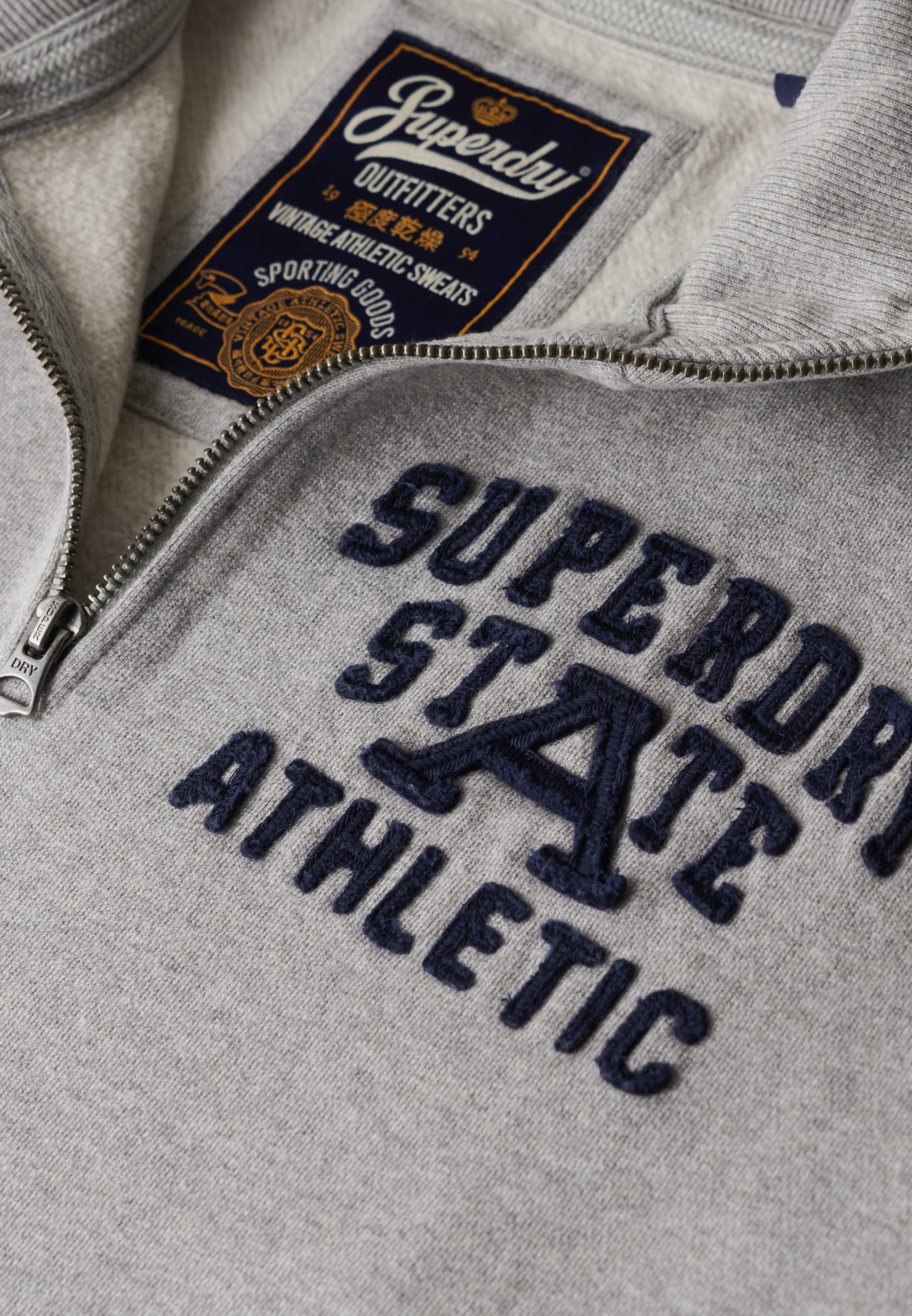 Superdry Sweatshirt »VINTAGE ATHLETIC ZIP HENLEY«