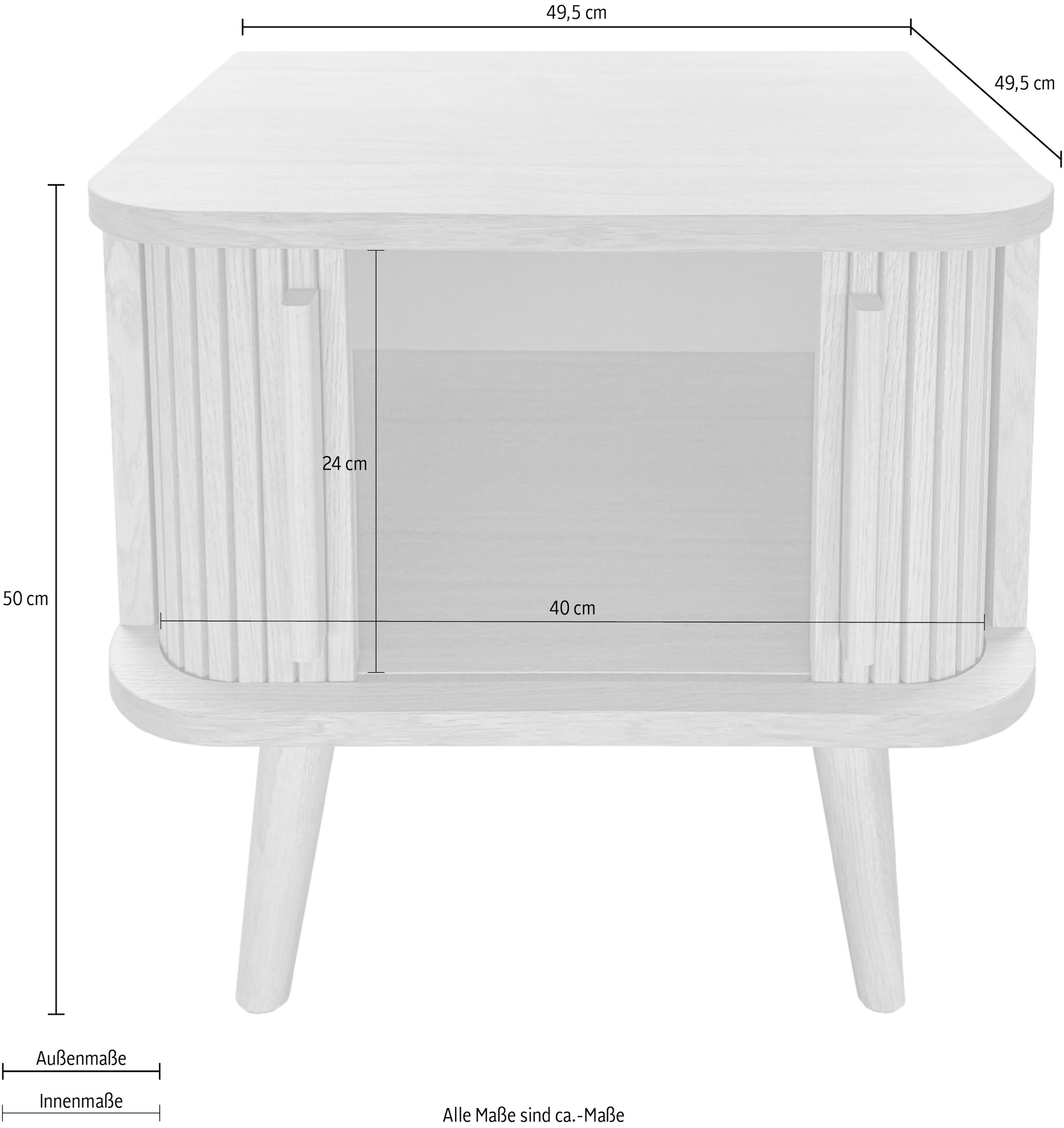 Woodman Beistelltisch »Rove«, besonderes Design, teilmassiv, Breite 49,5 cm