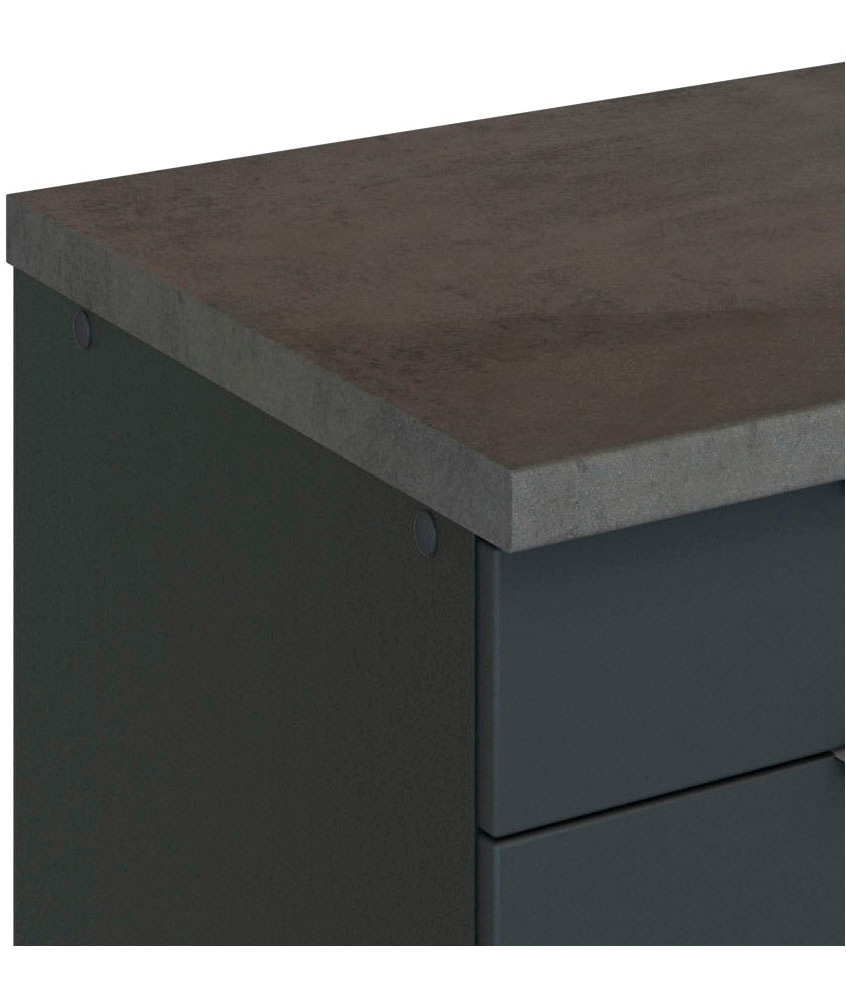 KOCHSTATION Kücheninsel »KS-Luhe, Breite 153 cm, mit Flaschenregal« MDF-Fronten, Arbeitsplatte 38mm stark