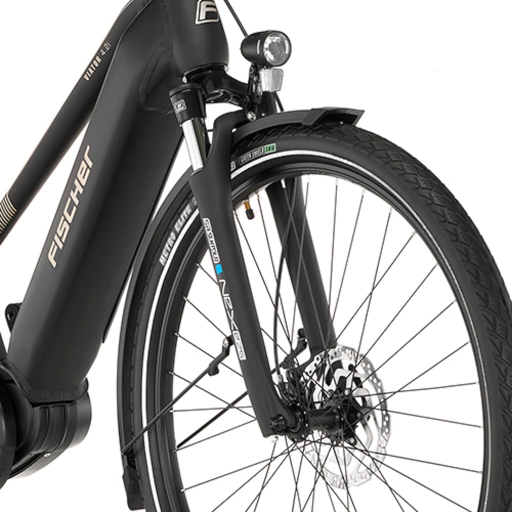 FISCHER Fahrrad E-Bike »VIATOR 4.2i Damen 50«, 9 Gang, Shimano, Acera, Mittelmotor 250 W, (mit Faltschloss)