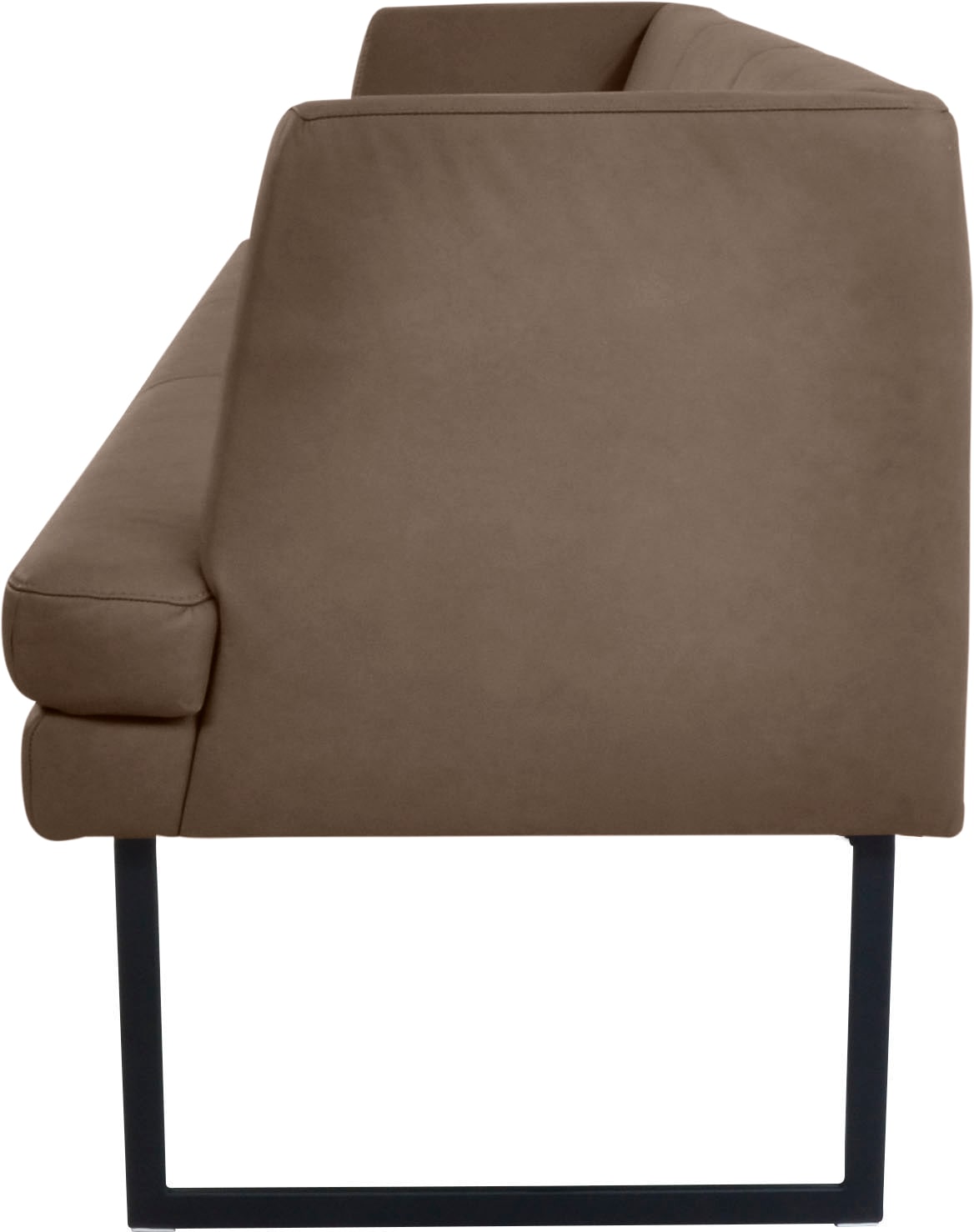 K+W Komfort & Wohnen Polsterbank »Cube« Hammerkissenoptik, 2 Breiten, Metallkufe schwarz