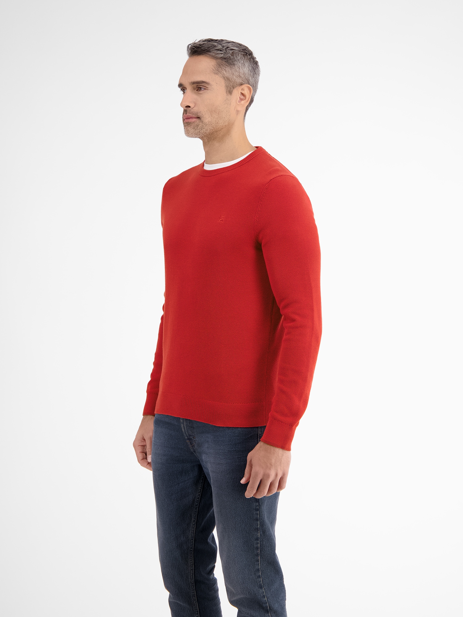 LERROS Strickpullover »LERROS Leichter Strickpullover mit schmaler Rippstruktur«