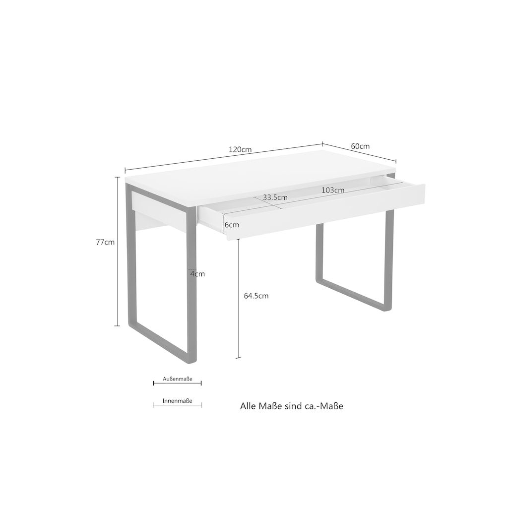 Places of Style Schreibtisch »Moid, Computertisch im modernen Design,«