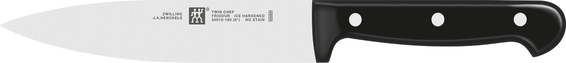 Zwilling Messer-Set »TWIN Chef 2«, (Set, 3 tlg., 1 Spickrmesser (10 cm), 1 Fleischmesser (16 cm), 1 Kochmesser (20 cm), Sonderschmelze, Ergonomisch, Robust, Langlebig