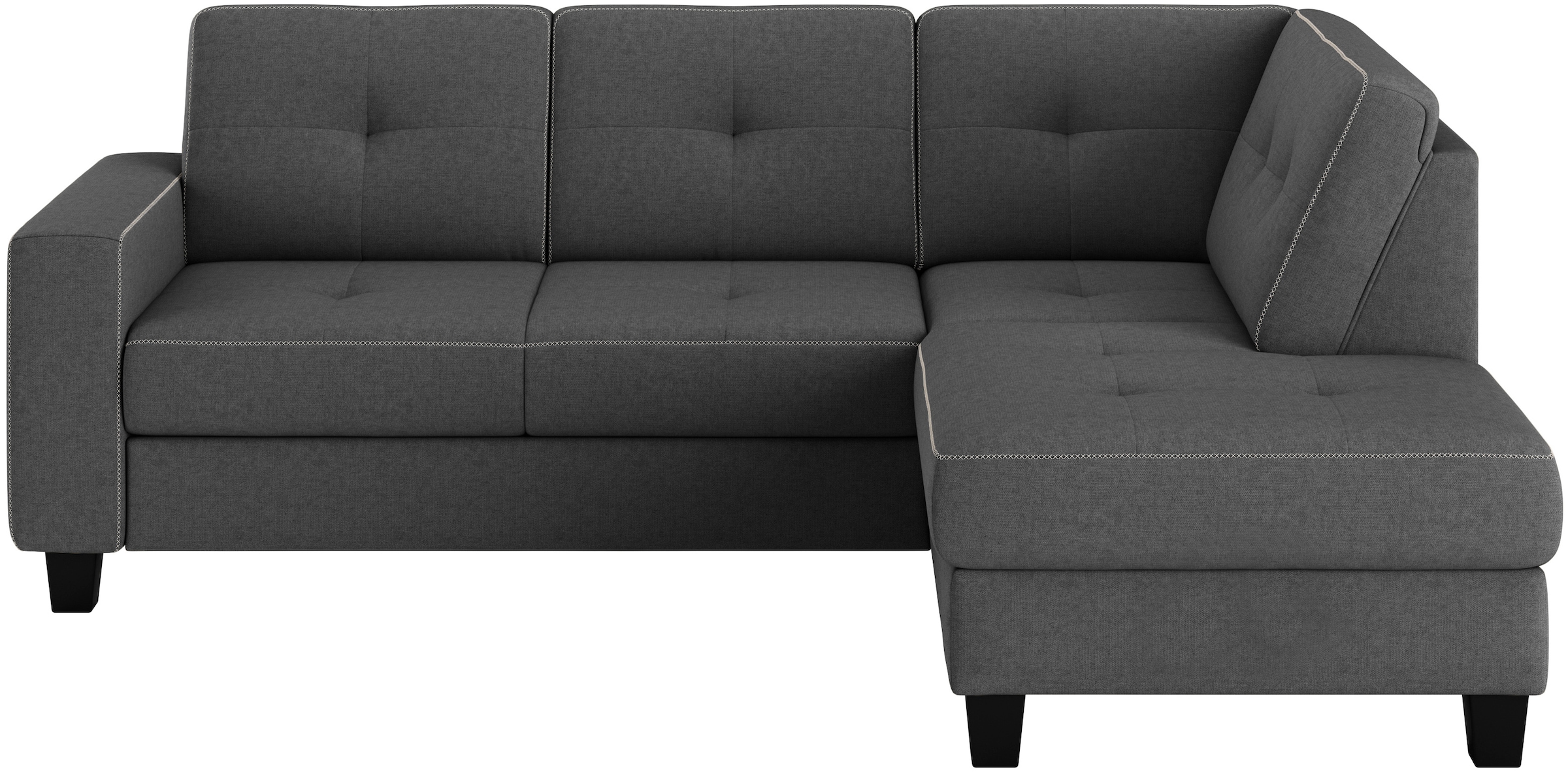 Places of Style Ecksofa »Varese«, Kreuznaht in beige