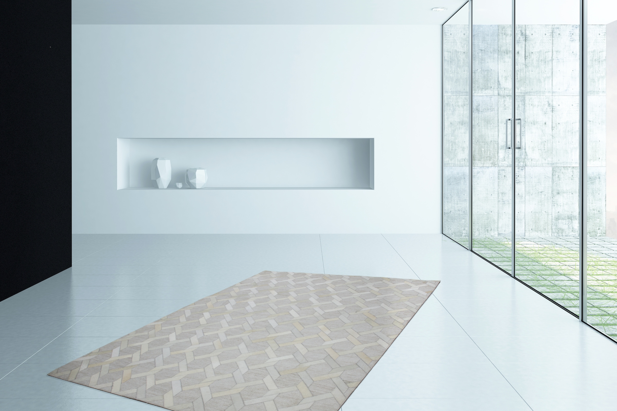 Kayoom Teppich »Chimera 110«, rechteckig, 11 mm Höhe, Materialmix aus Viskose und Leder, handgefertigtes Unikat