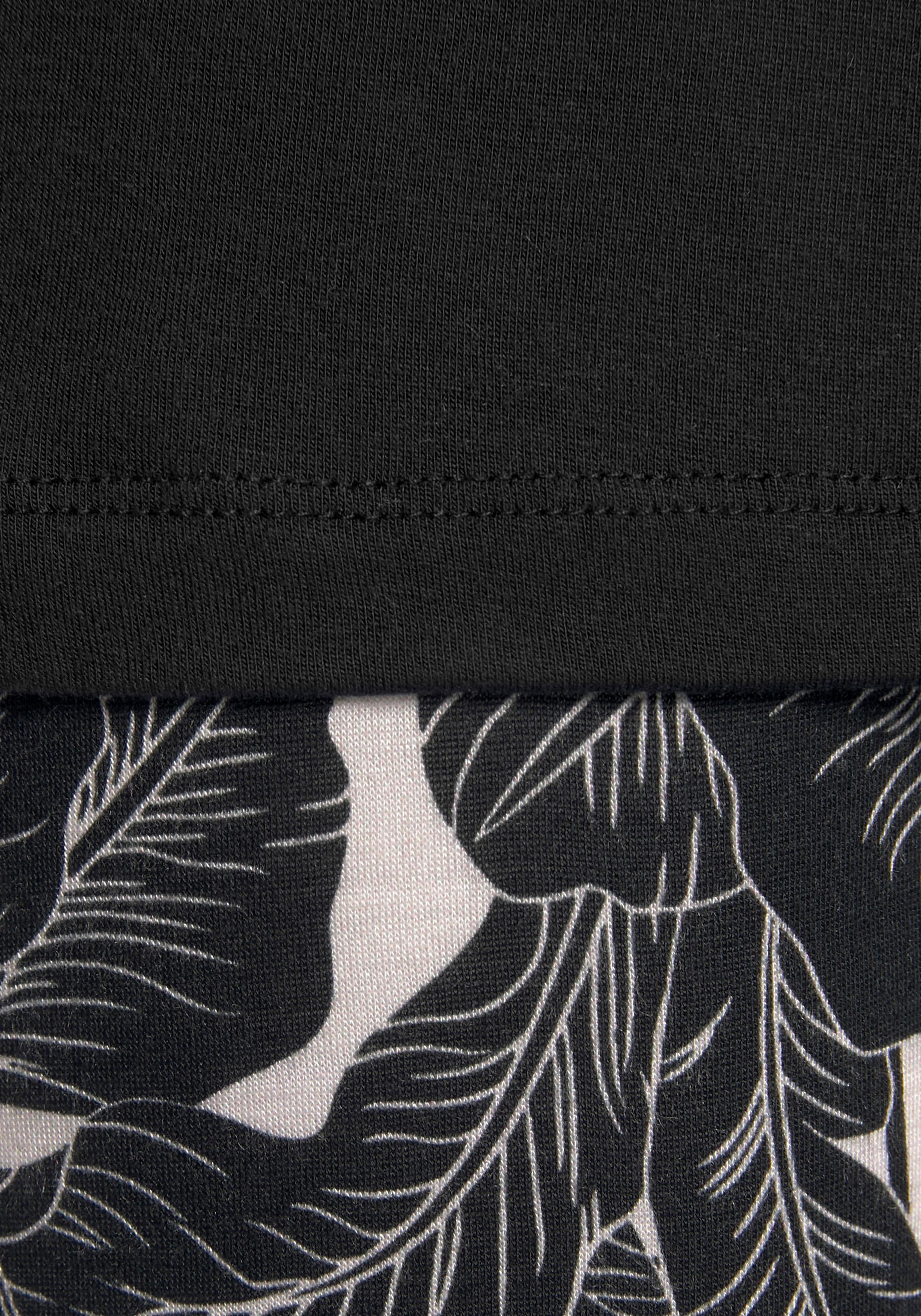 LASCANA Pyjama, (2 tlg., 1 Stück), mit Leaf-Print bei OTTO