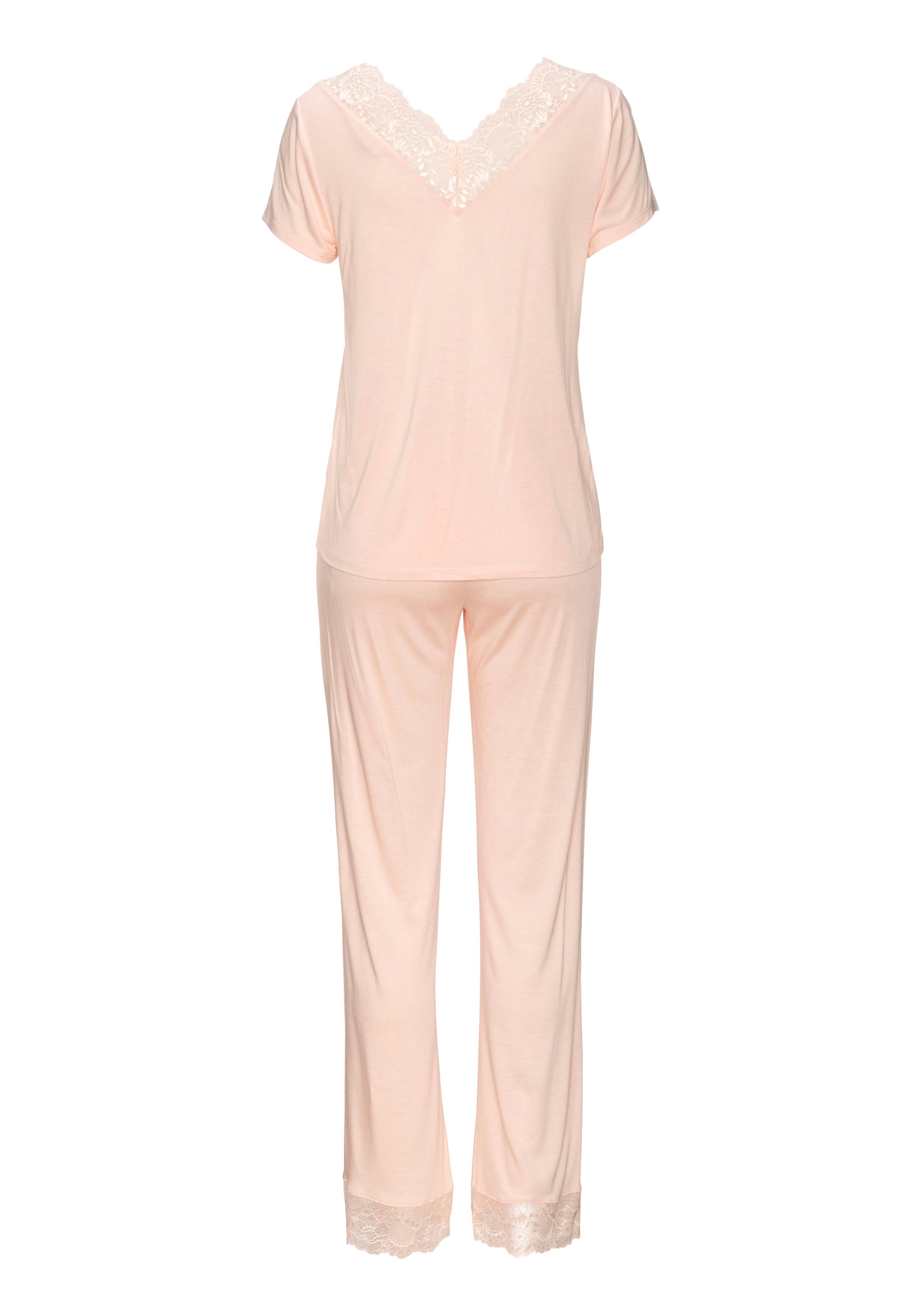 LASCANA Pyjama, (2 tlg., mit bei OTTO Stück), Spitzendetails bestellen 1