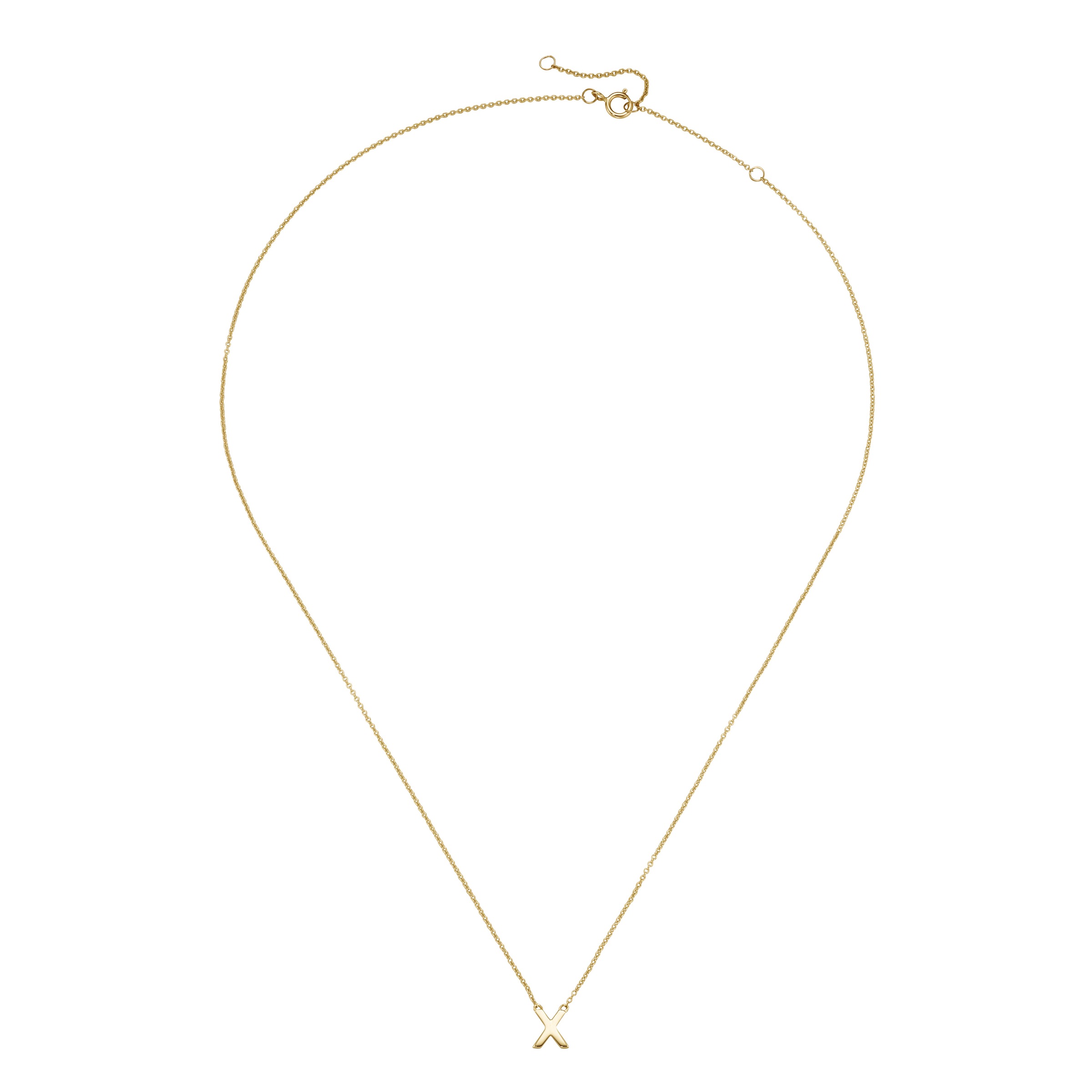 Luigi Merano Goldkette »Collier mit einem kleinen X, Gold 375«